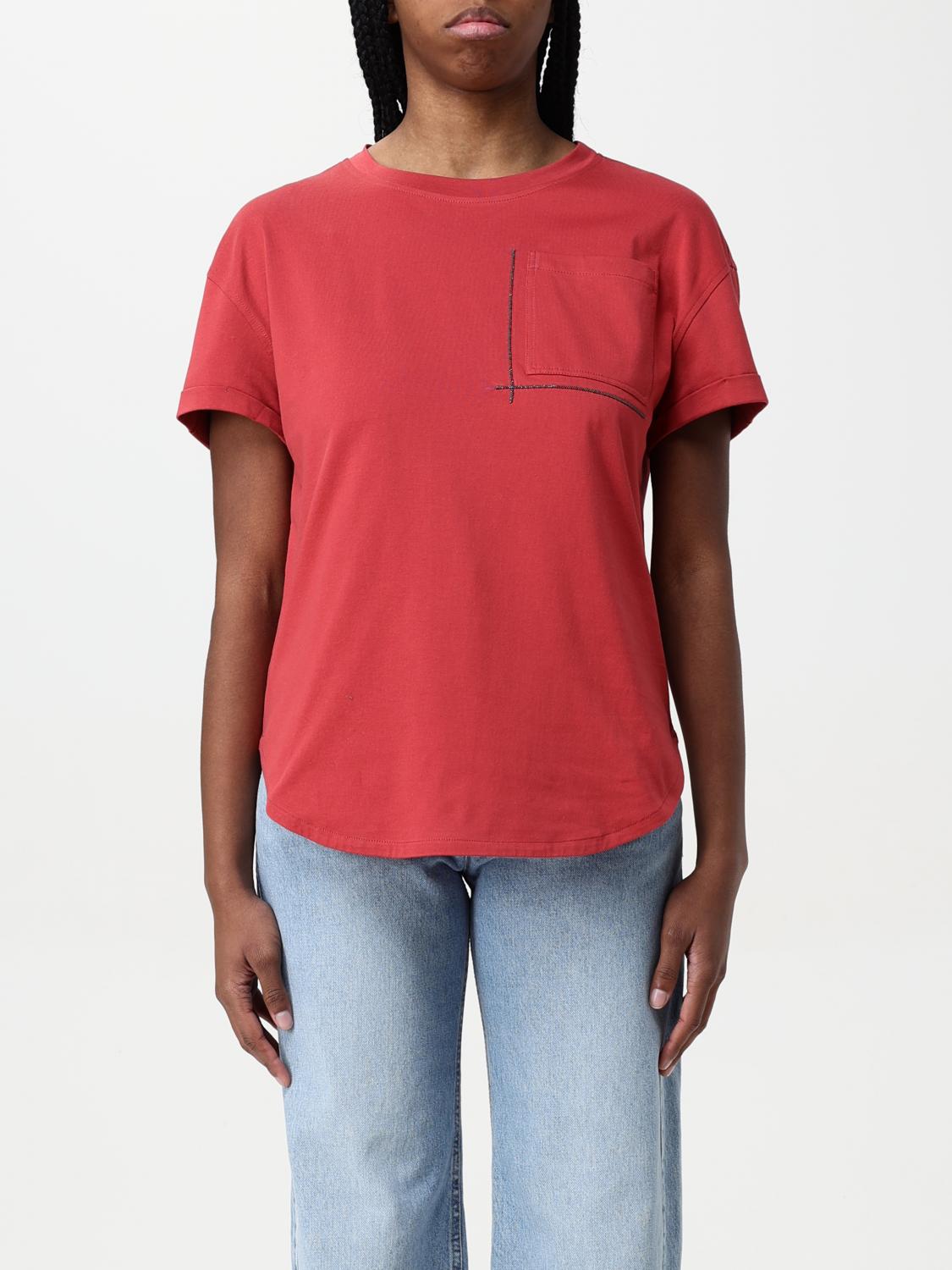 T-Shirt BRUNELLO CUCINELLI Woman color Red