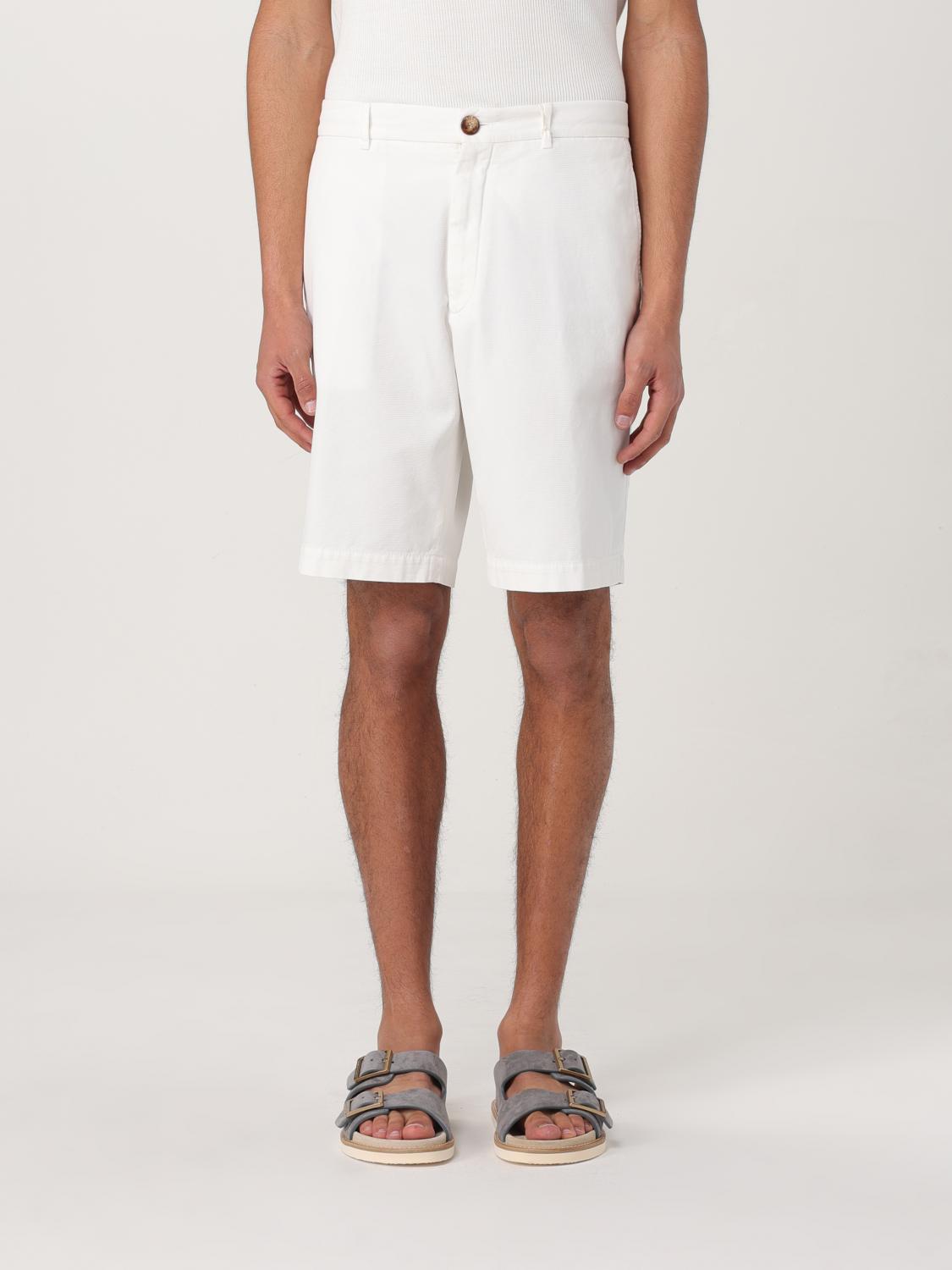 Brunello Cucinelli Linen-silk-blend Bermuda Shorts In White