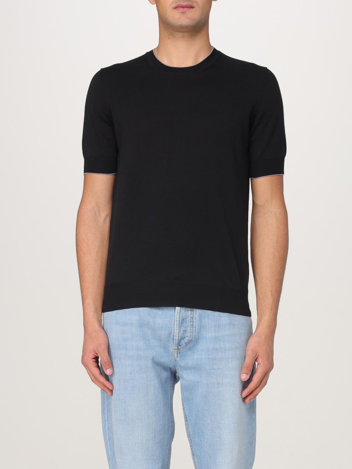 Brunello Cucinelli V-neck T-shirt In Black