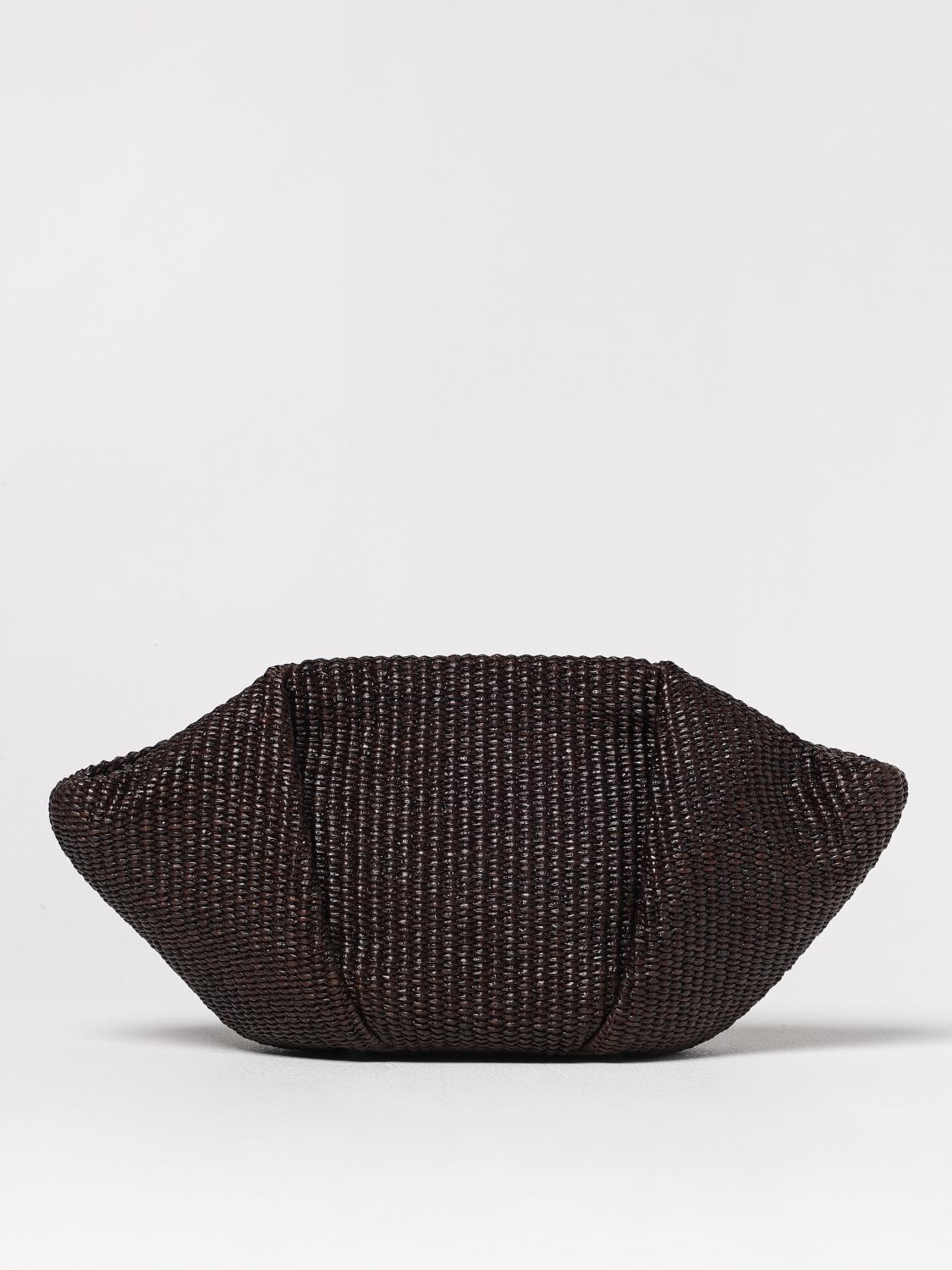 Shop Brunello Cucinelli Clutch  Woman Color Brown