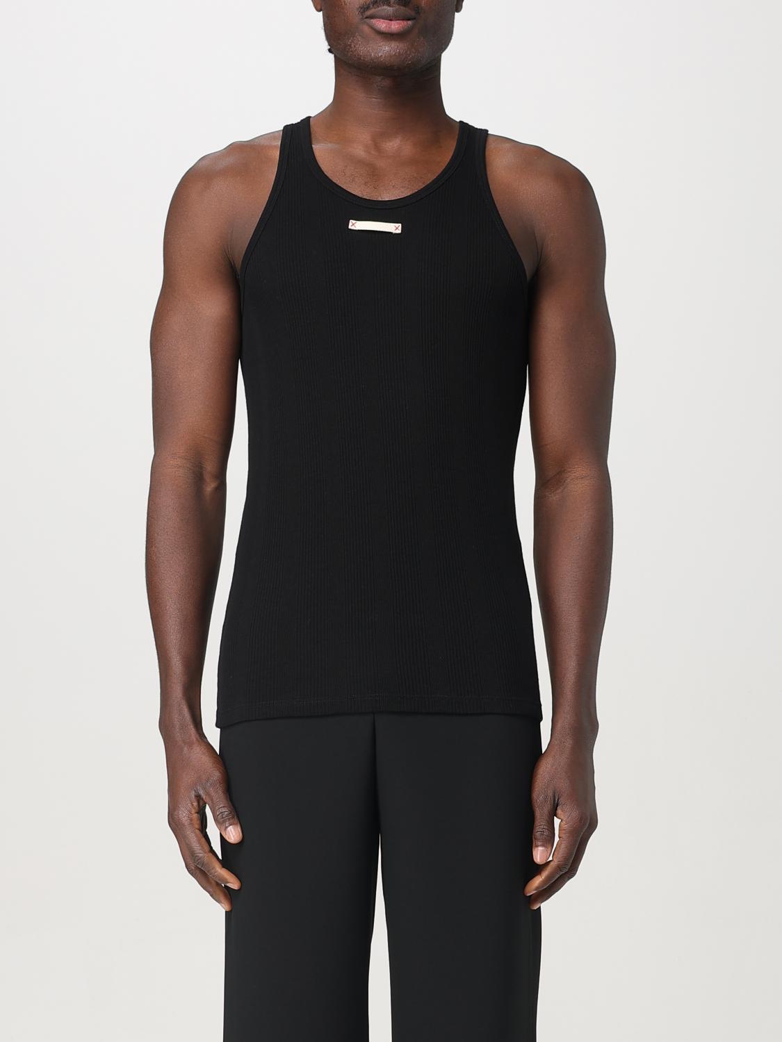Maison Margiela Ribbed-knit Top In Black
