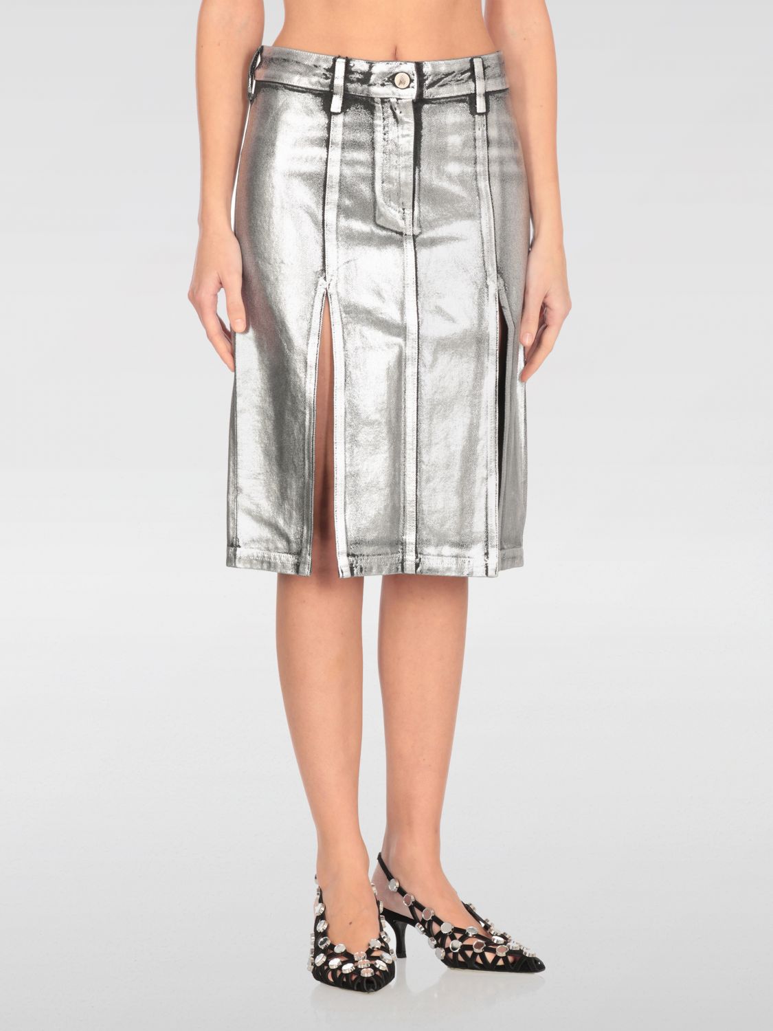Attico Cotton Midi Skirt