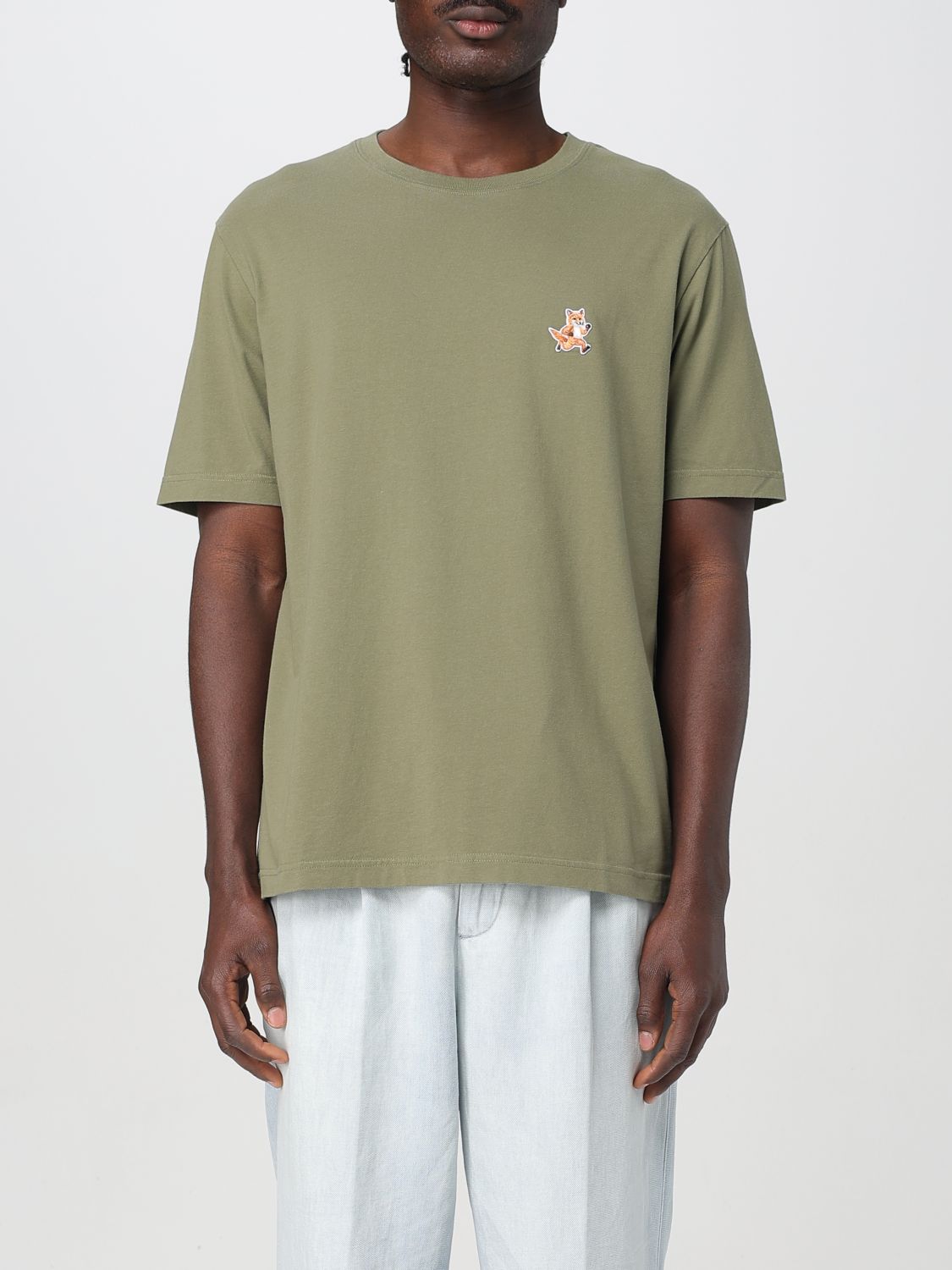 Shop Maison Kitsuné T-shirt Men Color Green In Grün