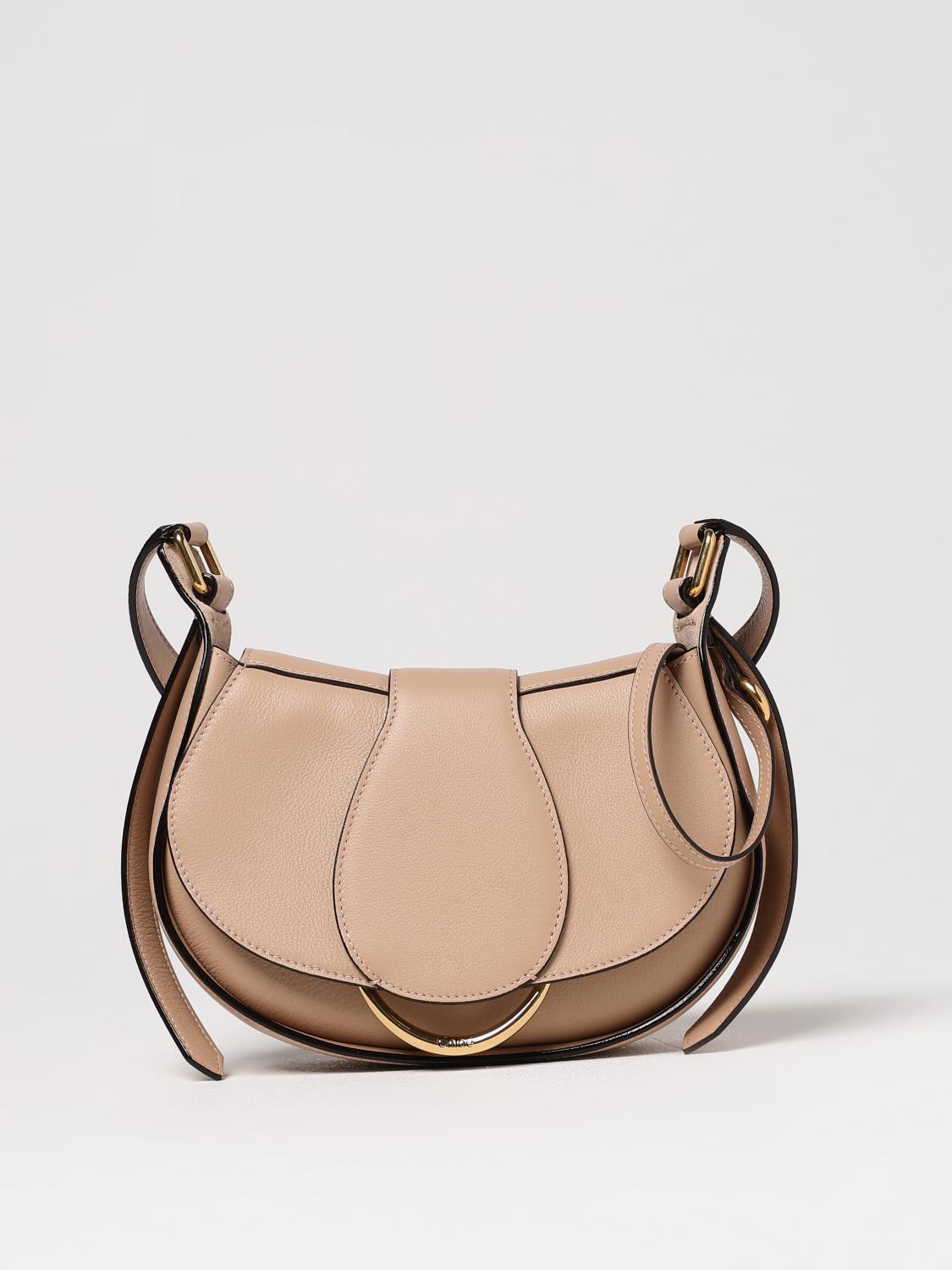 Chloé Floral Grey Calfskin Bag With Adjustable Shoulder Strap In Grey