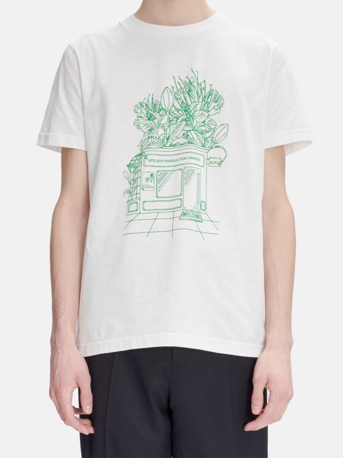 Apc Open-necked Black Shirt In White