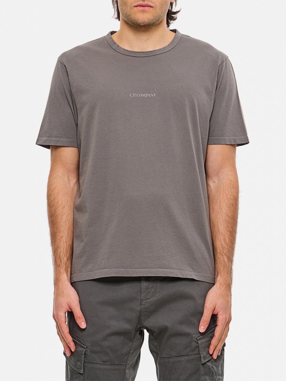 C.p. Company Grey T-shirt In Cotton With Logo In Grey