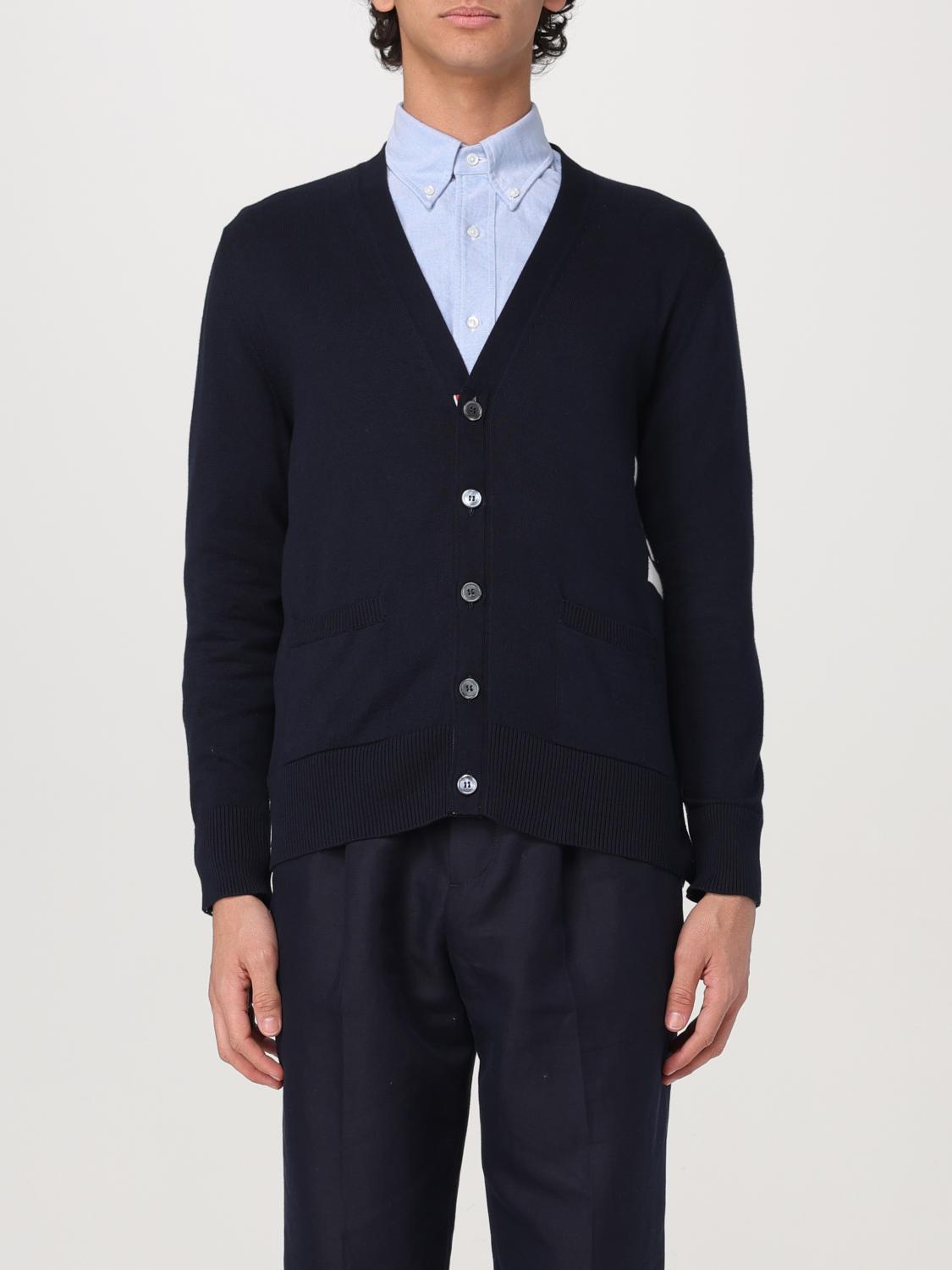 Thom Browne 4-bar Sweaters And Cardigans In Blue