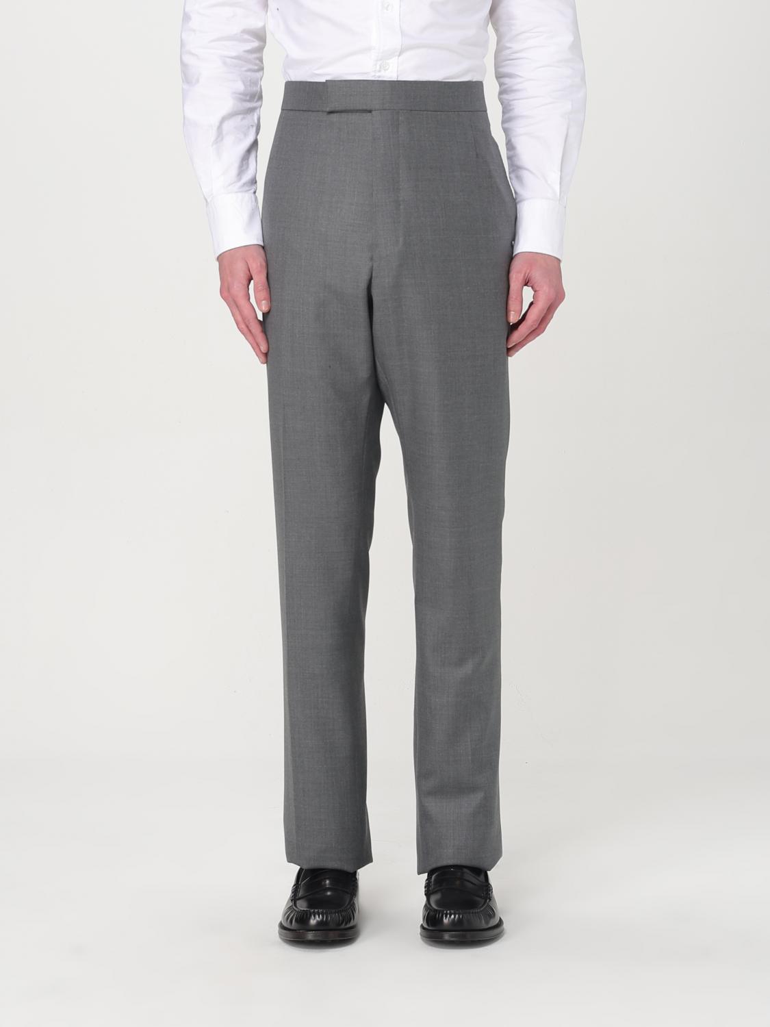 Shop Thom Browne Pants Men Color Grey