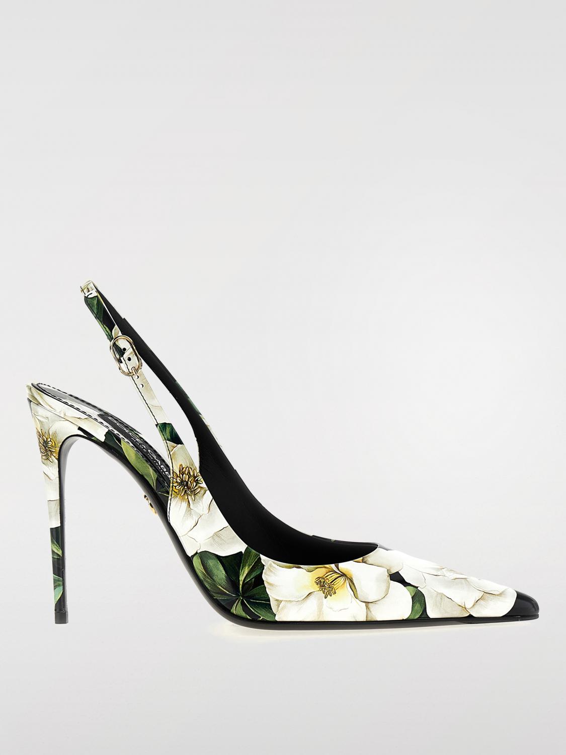 Dolce & Gabbana Women's Printed Polish Slingback Pumps In Multicolor