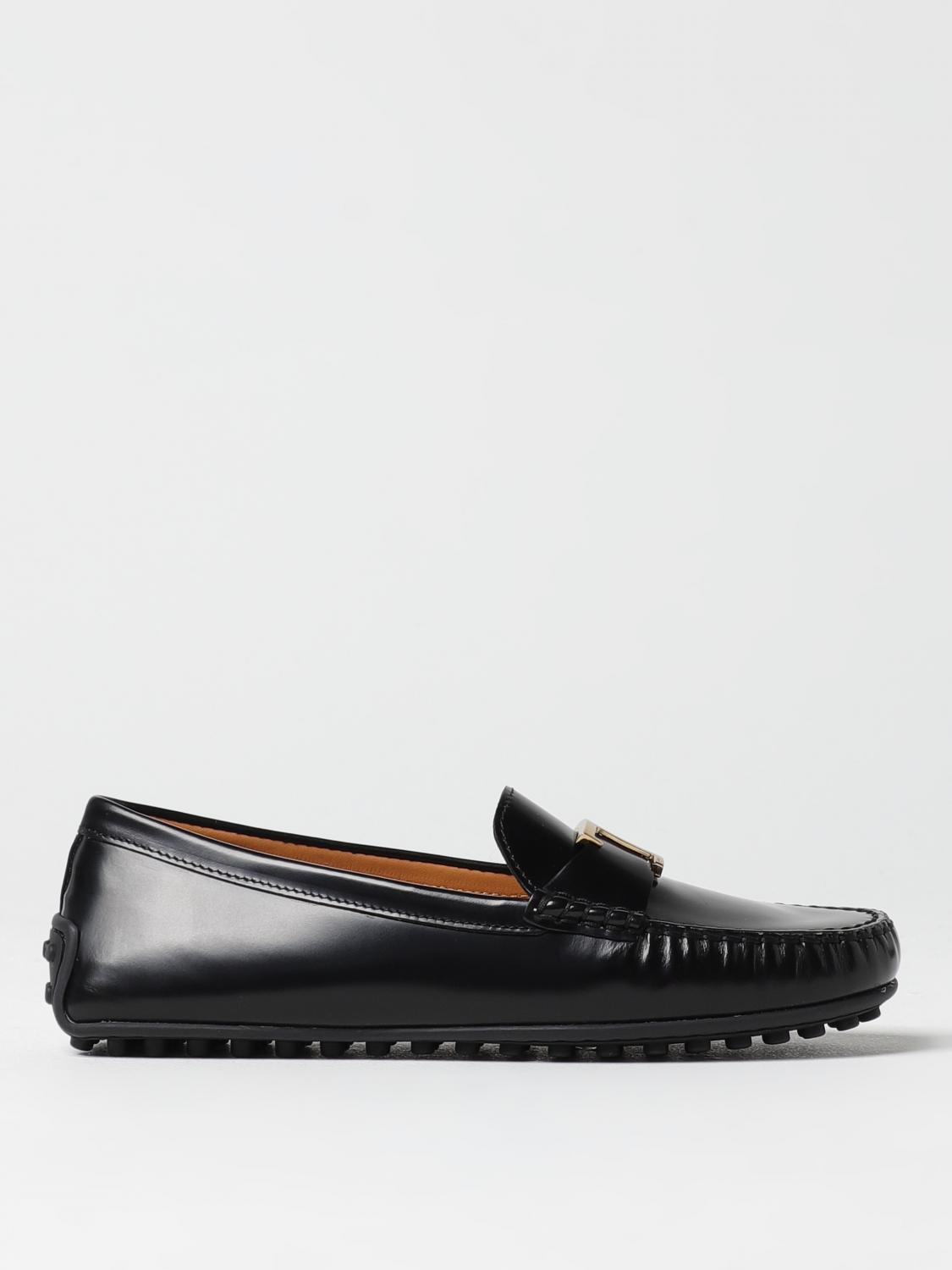Tod's City Gommino Moccasin In Glossy Leather In Black