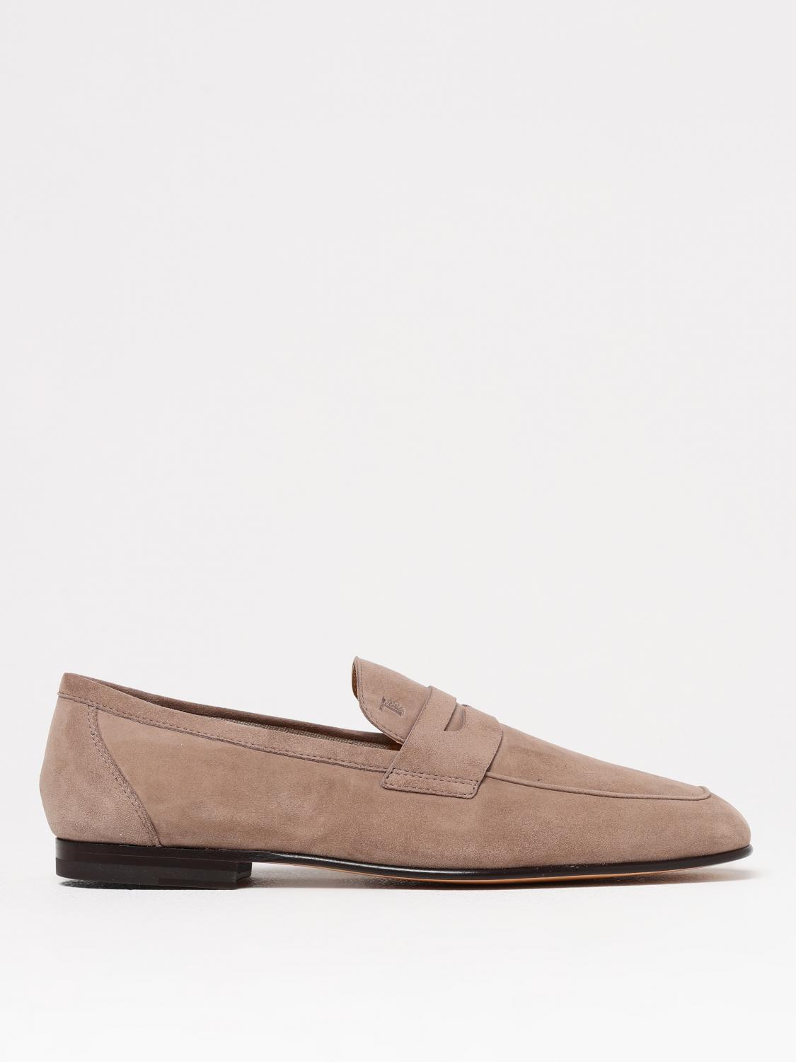 Tod's Destroyed Suede Loafers In Beige