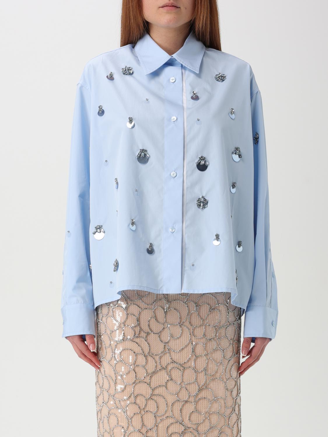 Shop Des Phemmes Shirt Woman Color Blue