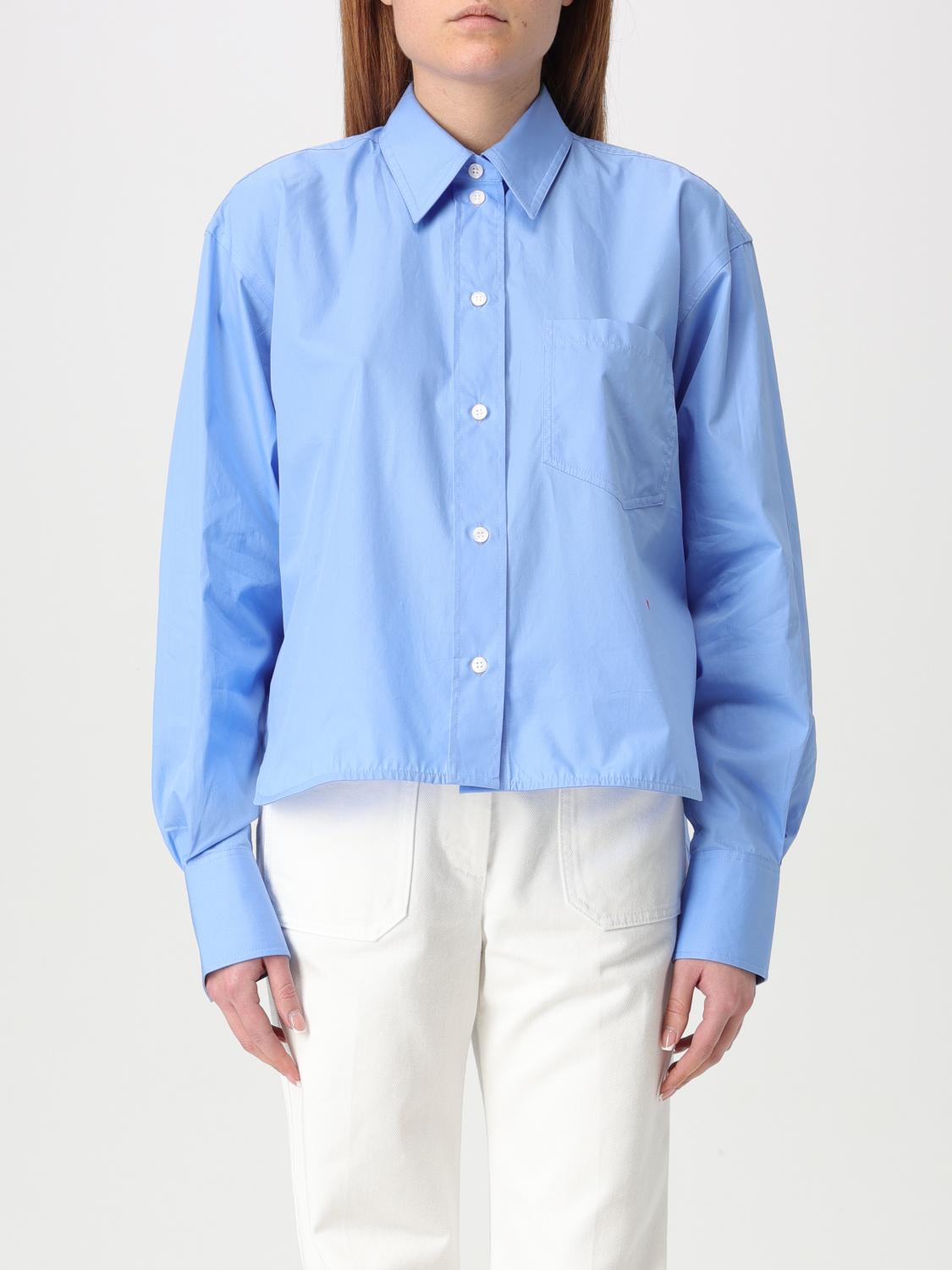 Shop Victoria Beckham Shirt Victoria  Woman Color Blue