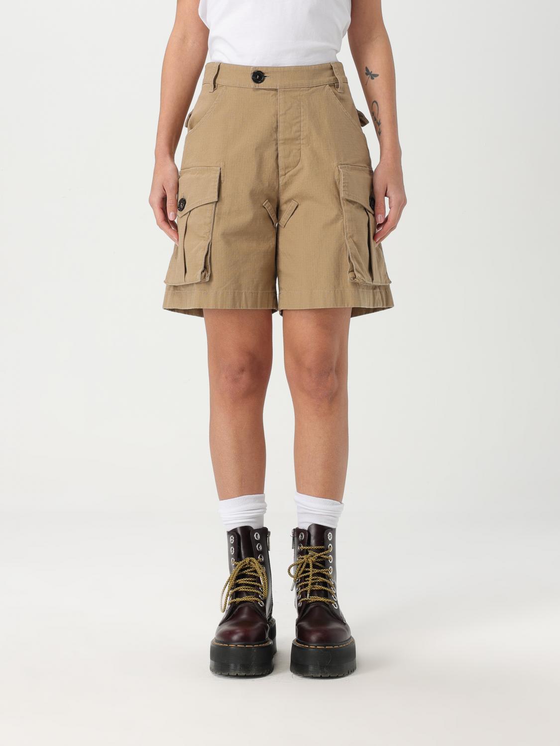 Dsquared2 Sexy Cargo Bermuda Shorts In Beige