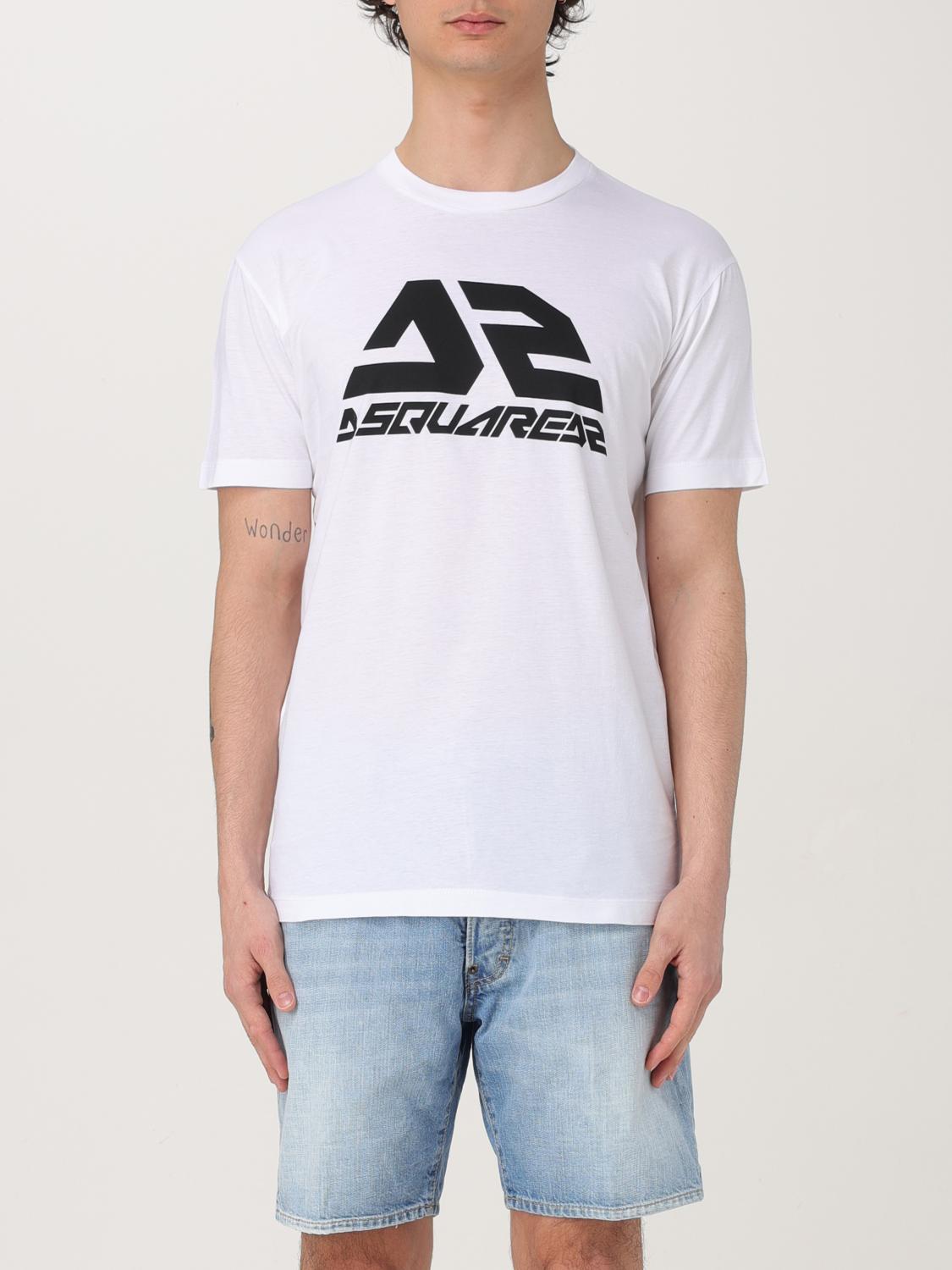 Dsquared2 Men's Cotton T Shirt In Weiss