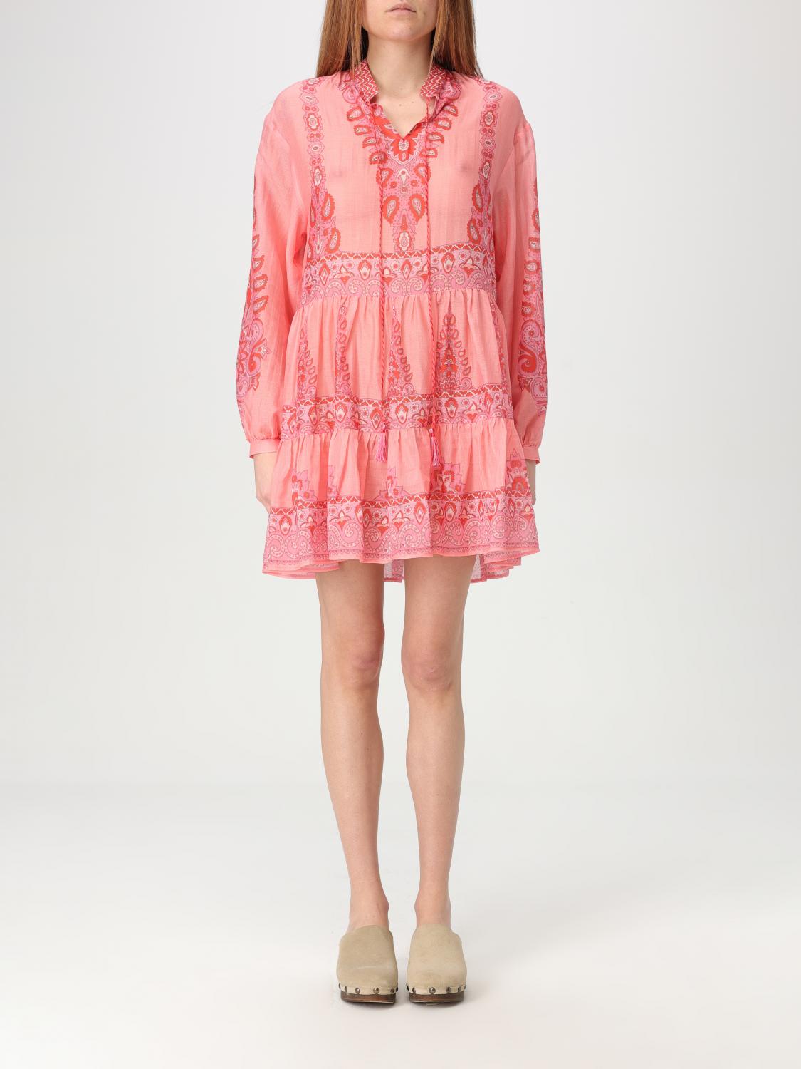 Etro Sheer Paisley Tiered Long Sleeve Tops In Red