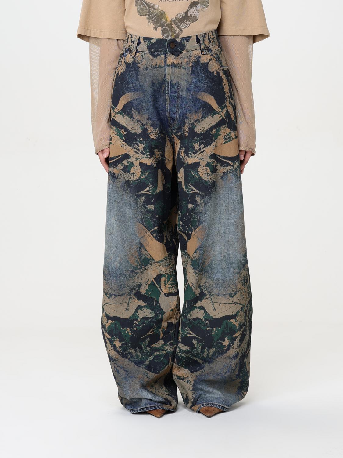 Acne Studios Multicolor Super Baggy Fit 2023 Jeans In Blau