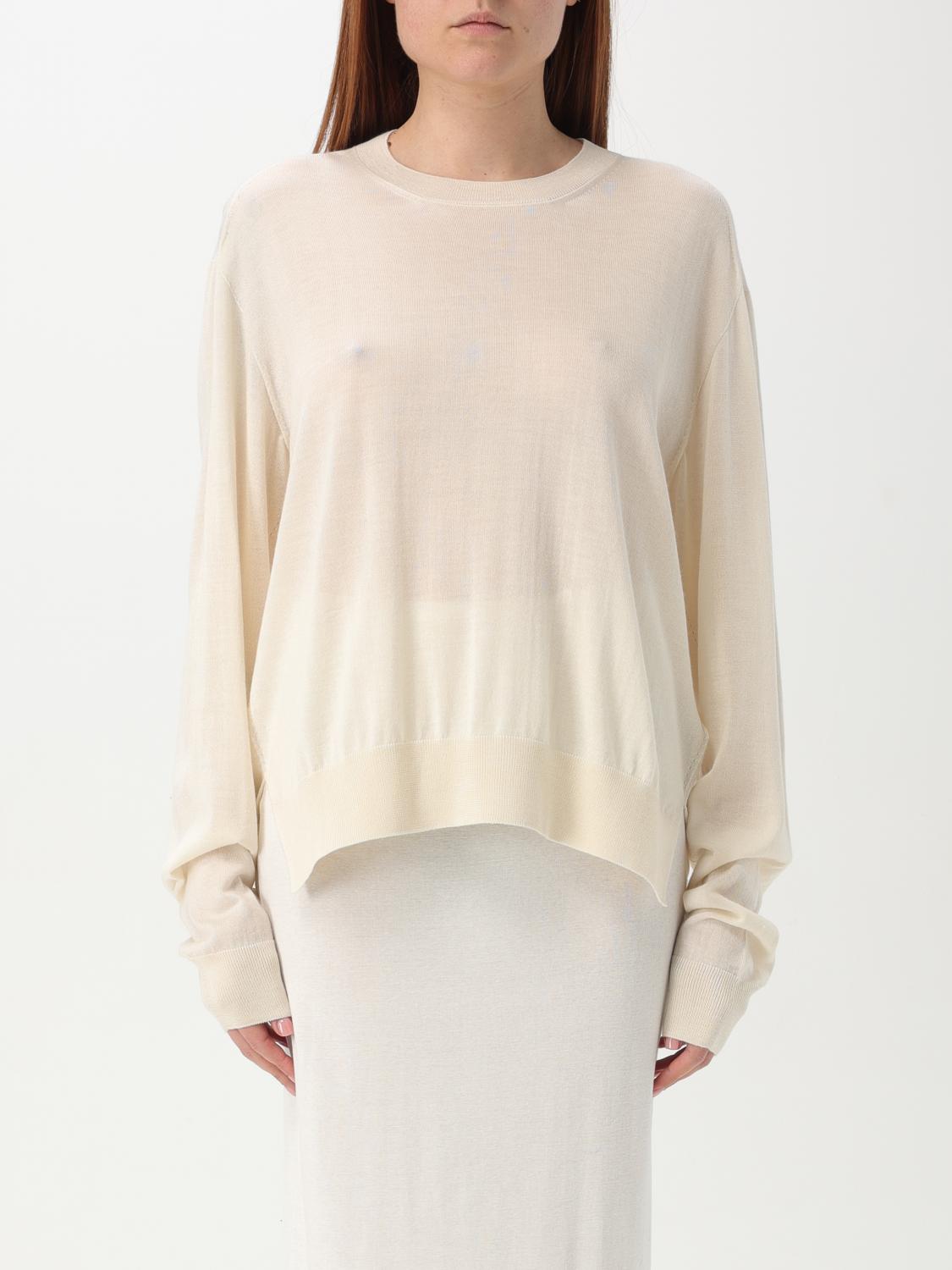Shop Jil Sander Sweater Woman Color White In Weiss