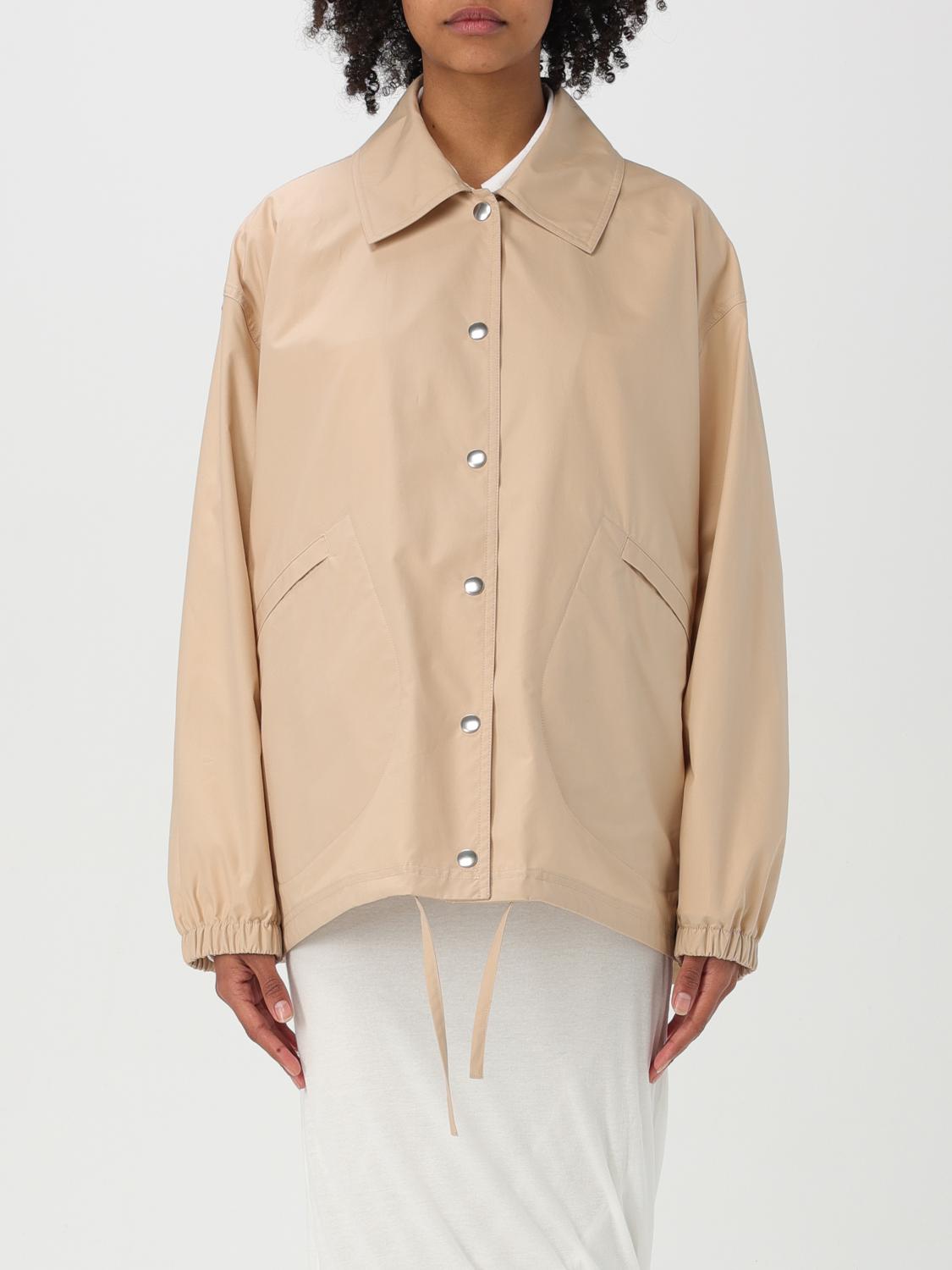 Jil Sander Boxy Light Cotton Jacket In Beige