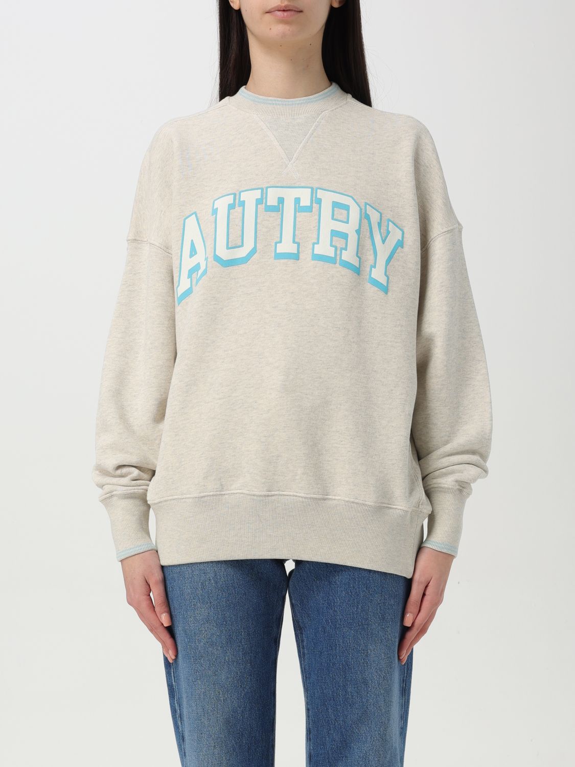 Autry Sweatshirt In Grey Cotton In Grey
