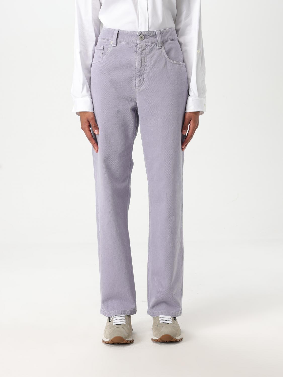 Brunello Cucinelli Dyed Jeans In Violet