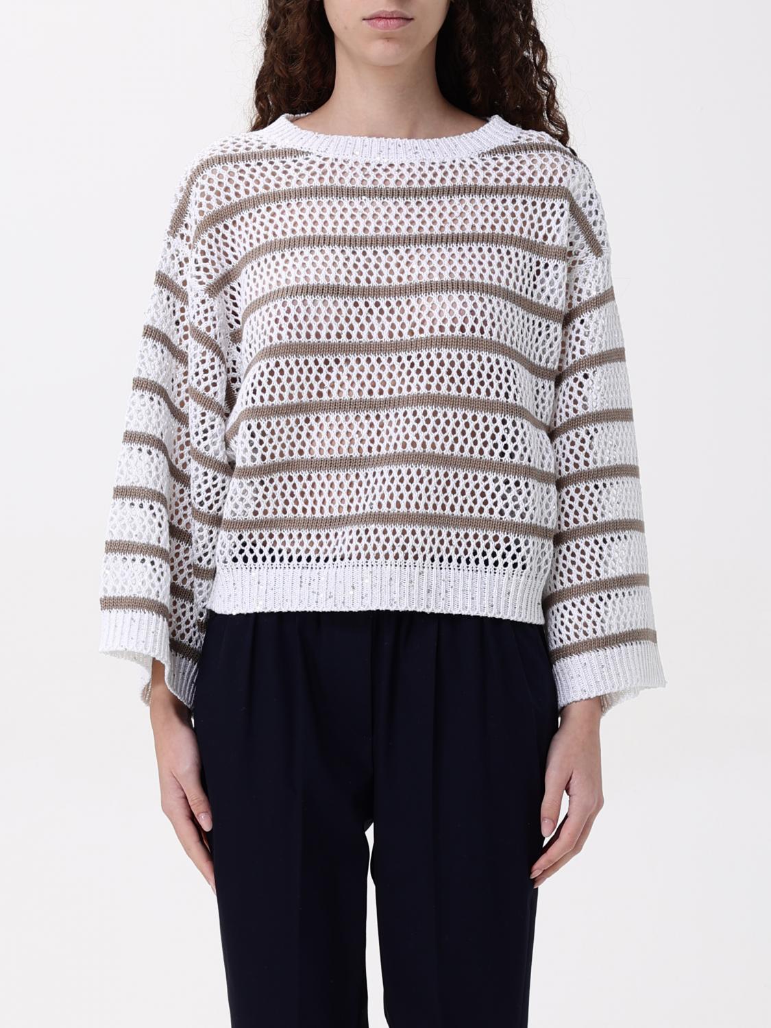 Brunello Cucinelli Sweater Woman Color White In White