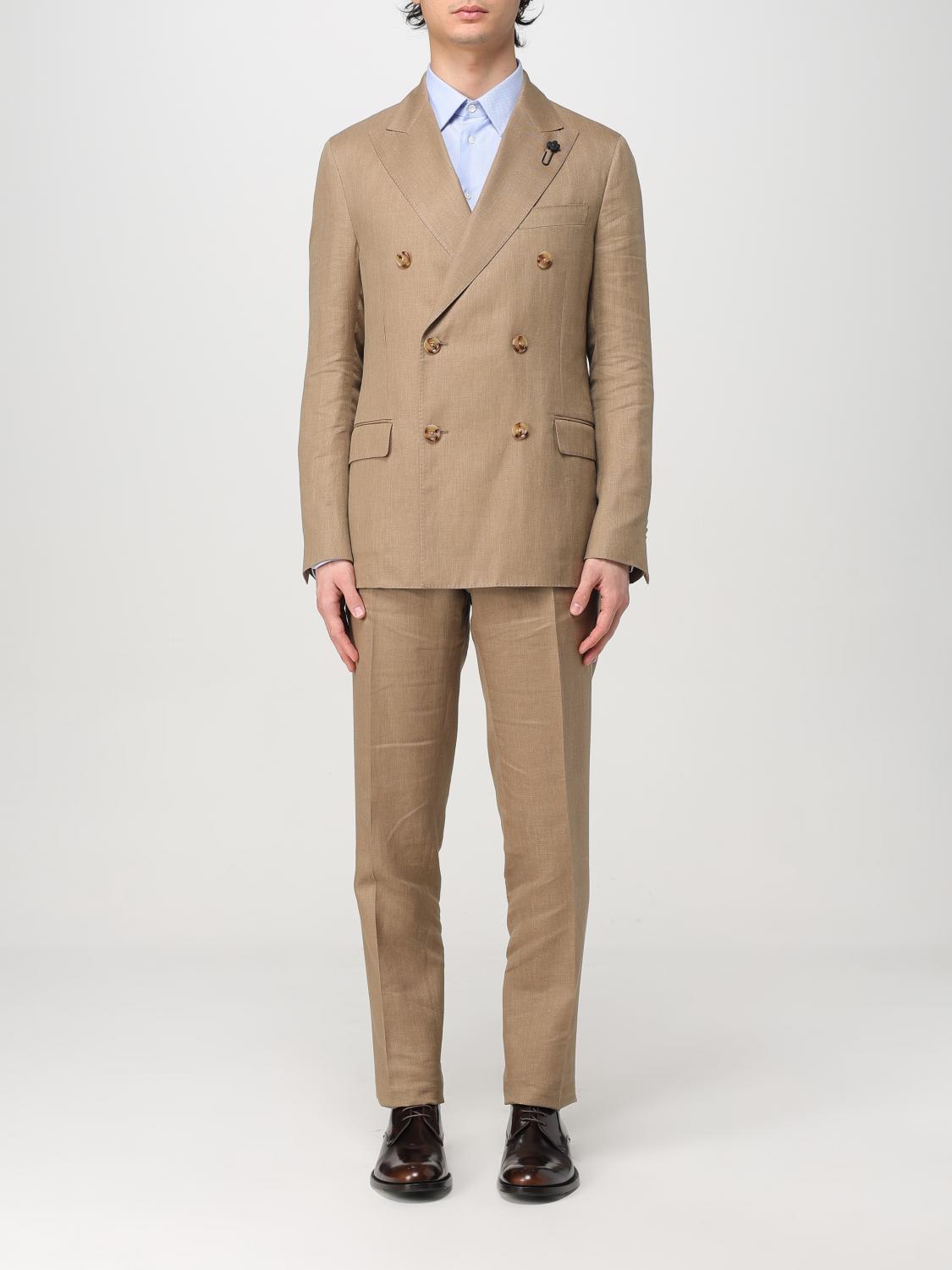 Lardini Suit Men Color Camel In Brown