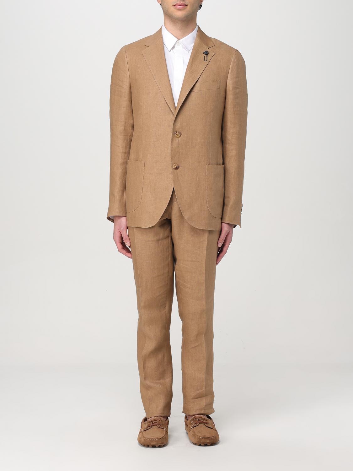 Lardini Single-breasted Suit In Brown