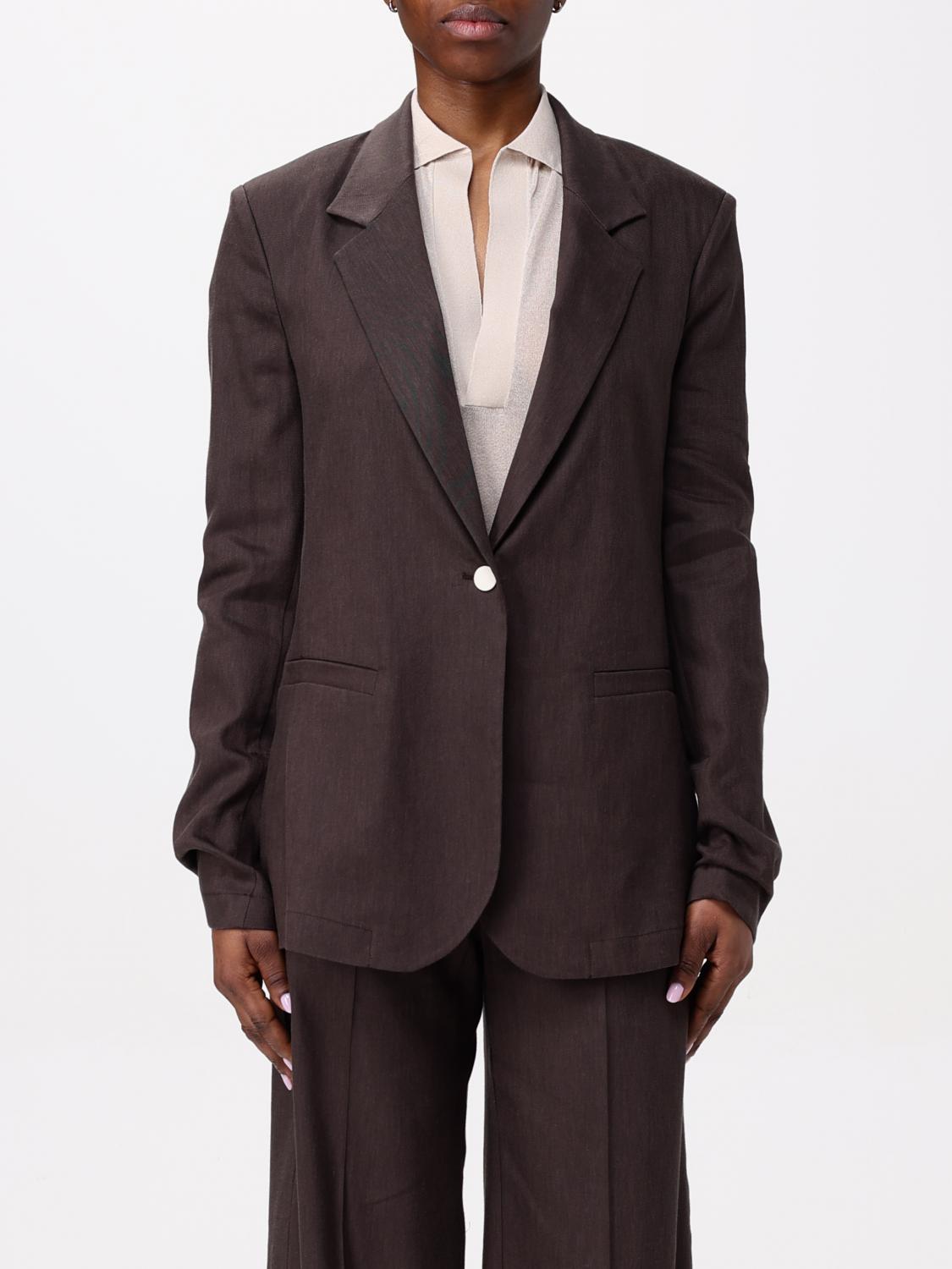 Alysi Blazer Woman Color Brown In Brown
