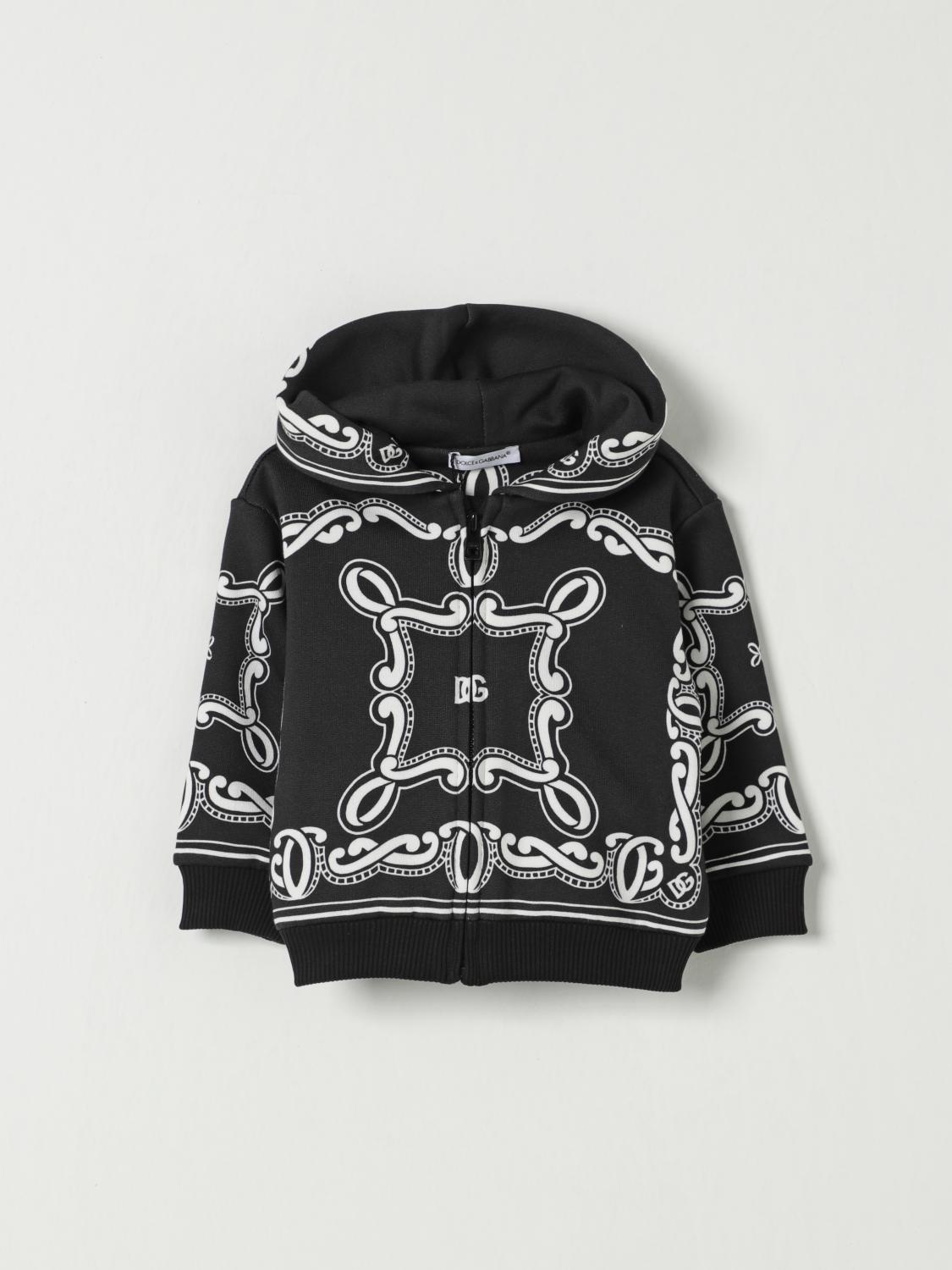 Dolce & Gabbana Bandana-print Hoodie In Black