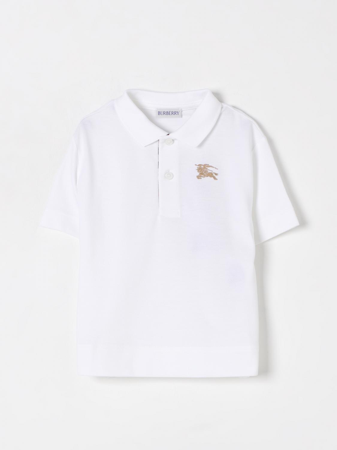 Burberry Polo Shirt Kids Color White In White