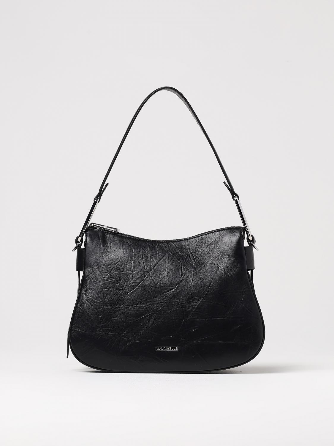 Coccinelle Shoulder Bag Woman Color Black In Black