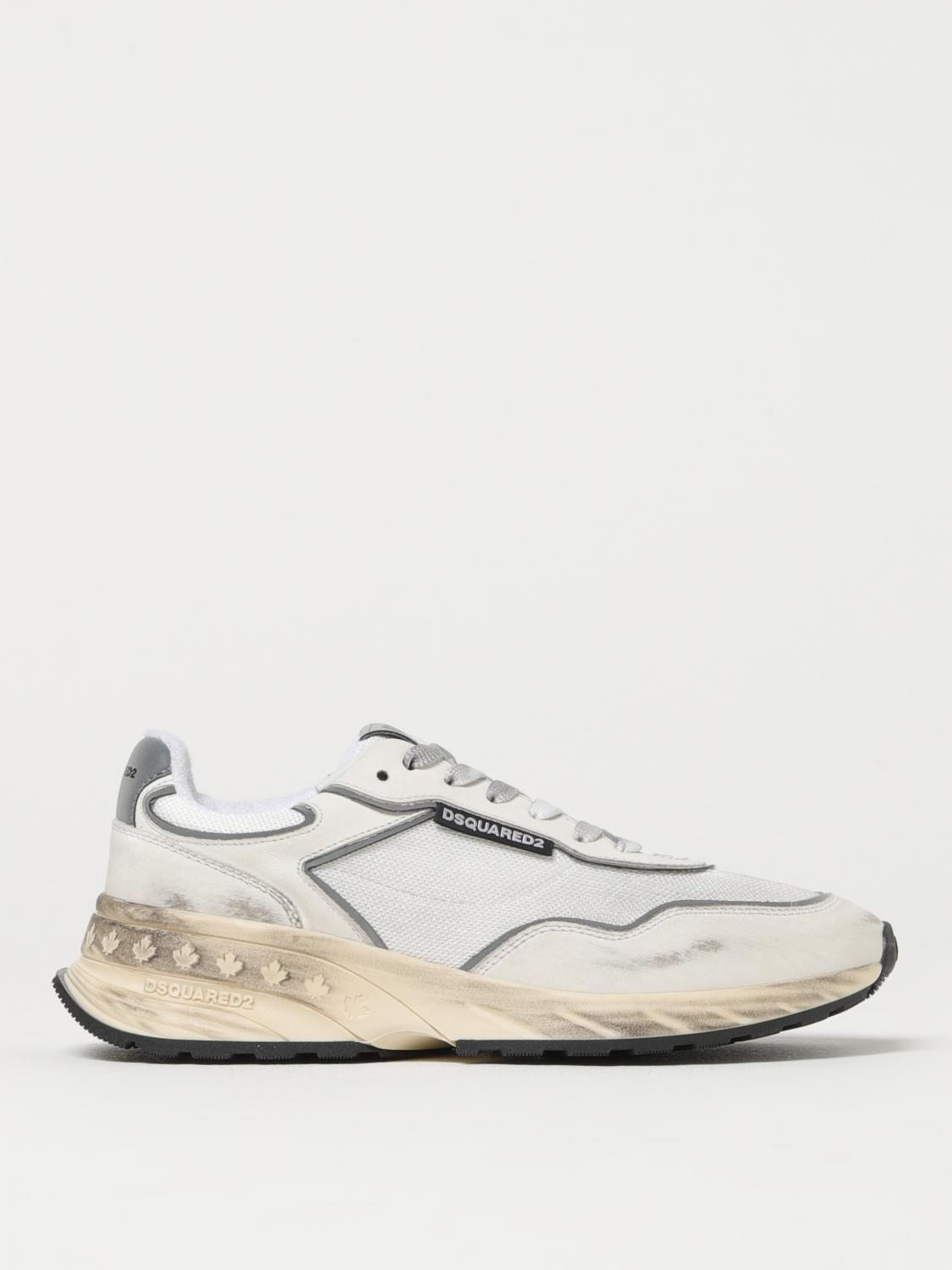 Dsquared2 Dynamic Leather Mesh Sneakers In Multi