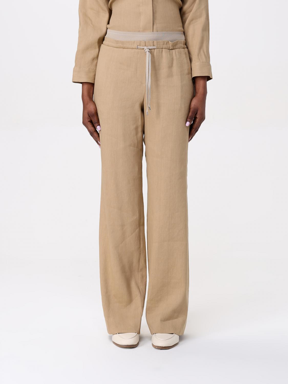 Lorena Antoniazzi Drawstring Trousers In Camel