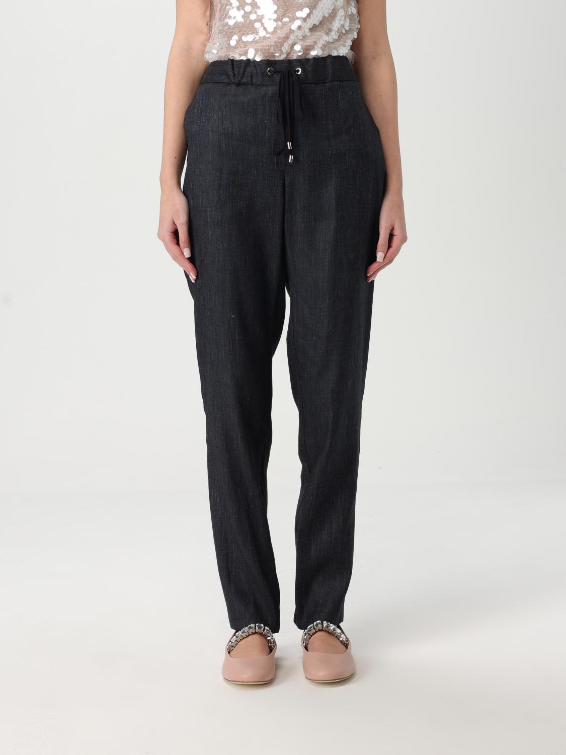 Lorena Antoniazzi Pants Woman Color Blue In Blue