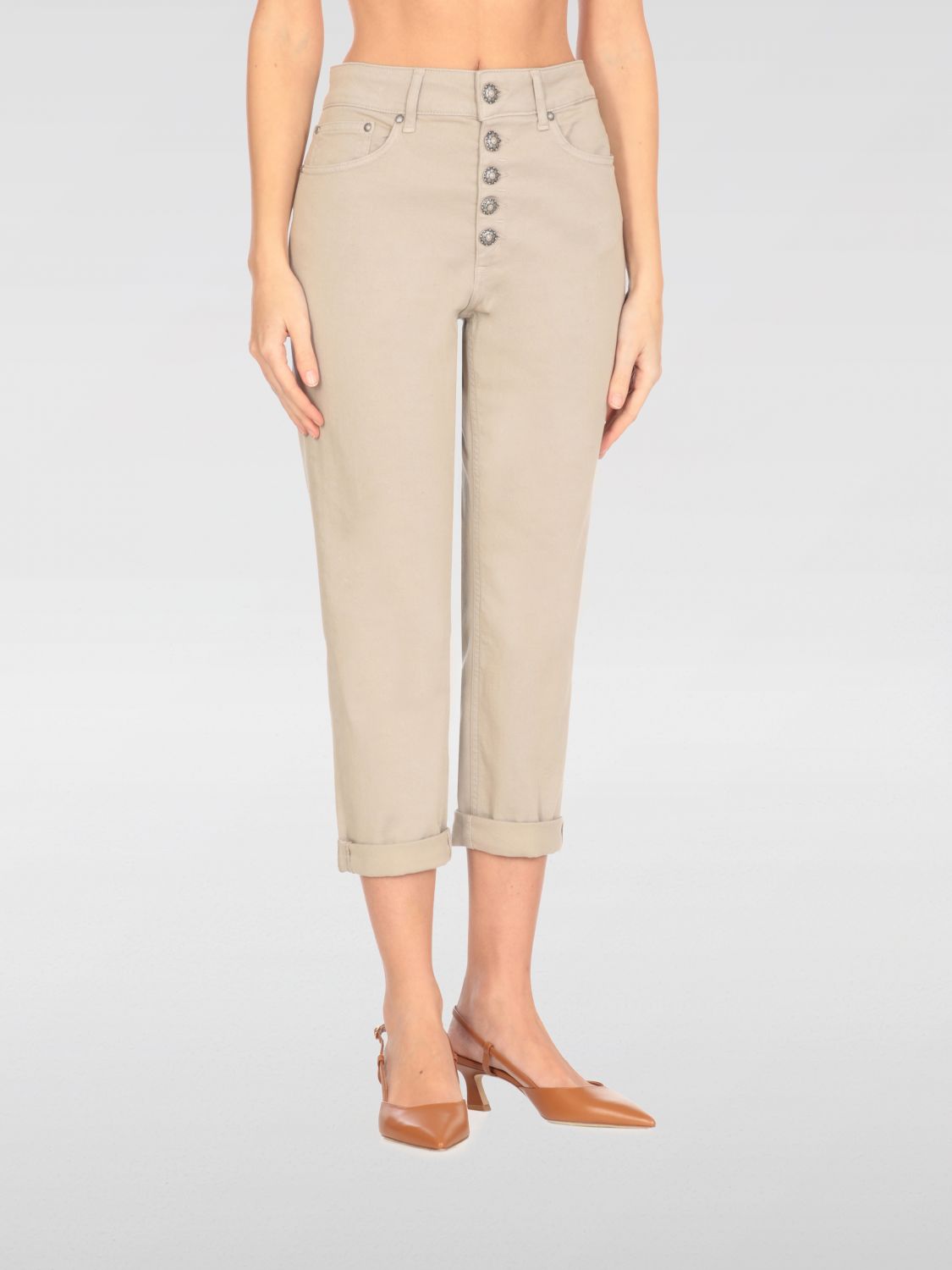 Dondup Jeans  Woman Color Beige
