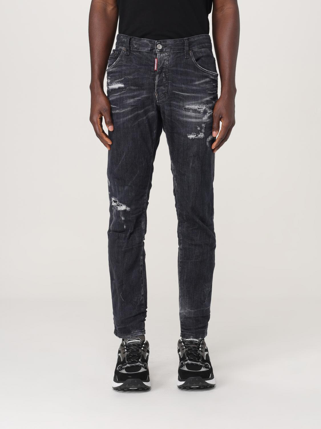 Dsquared2 Black Ripped Wash Cool Guy Jeans In Black