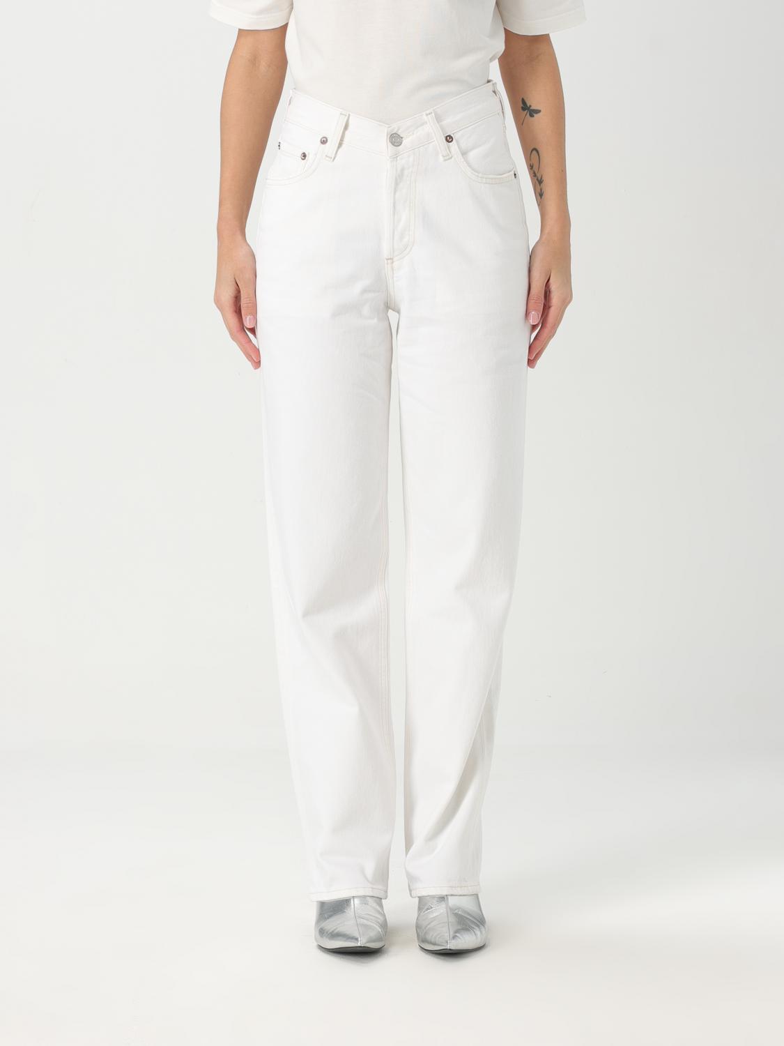 Agolde Jeans Woman Color White In White