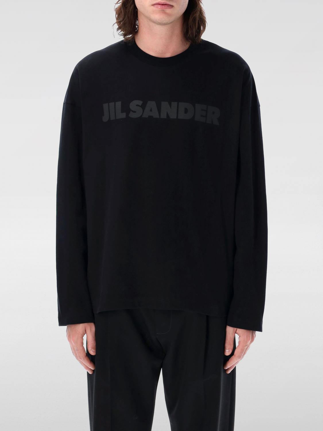 Jil Sander Men's Tonal Logo Long Sleeve T-shirt In Schwarz