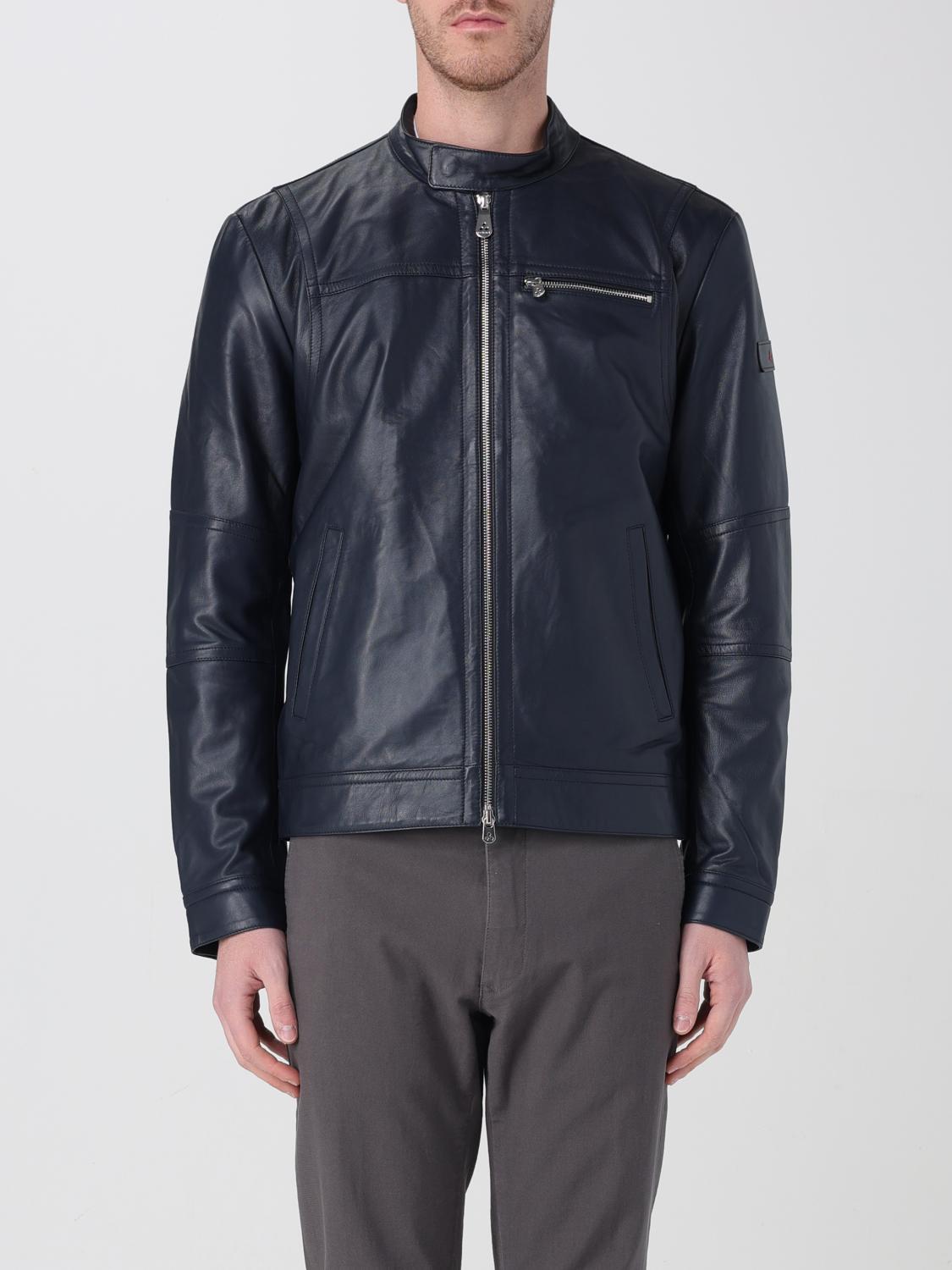 Peuterey Zip-up Bomber Jacket In Blau