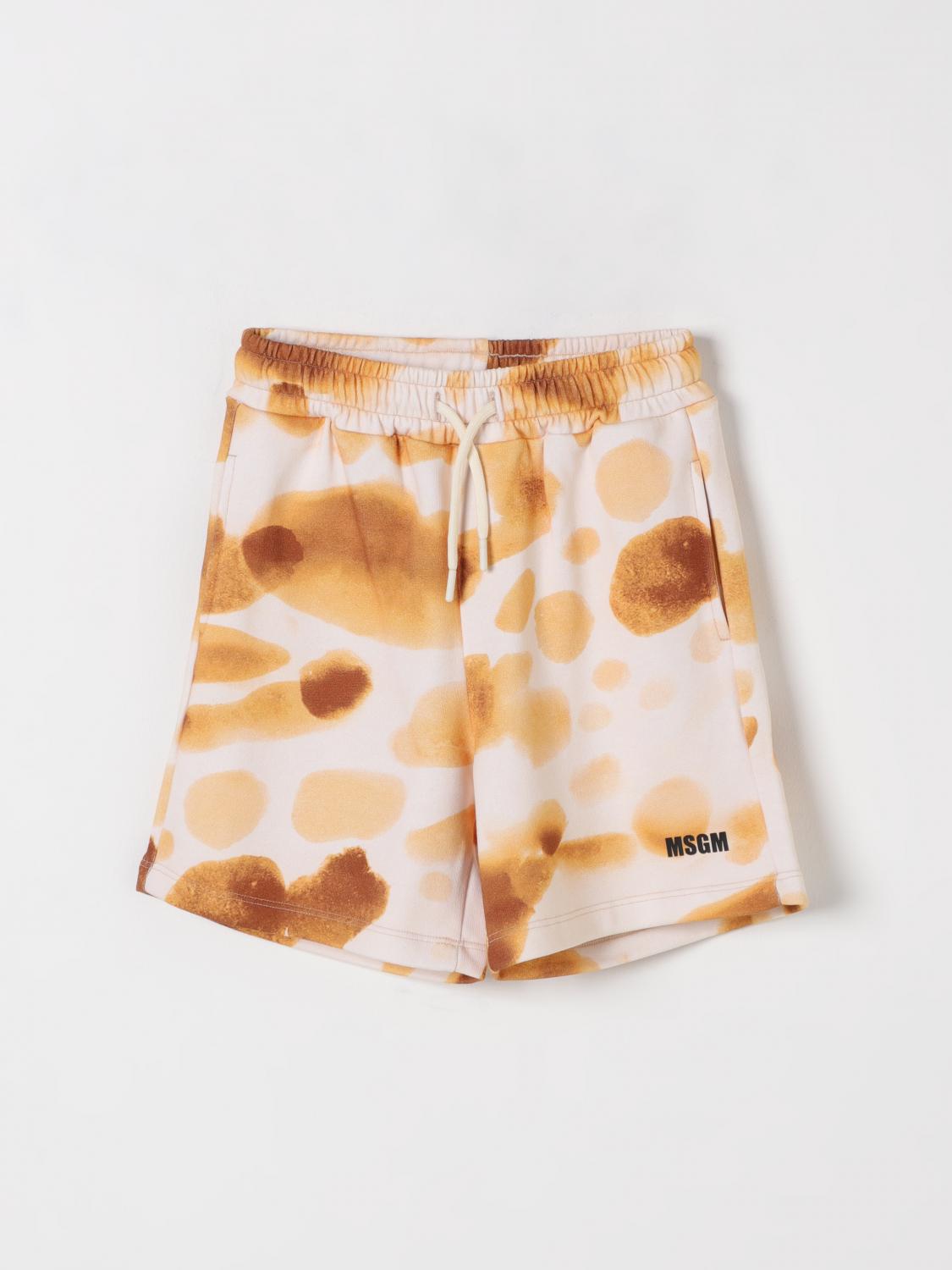 Msgm Shorts Kids Kids Color Yellow Cream In Yellow Cream