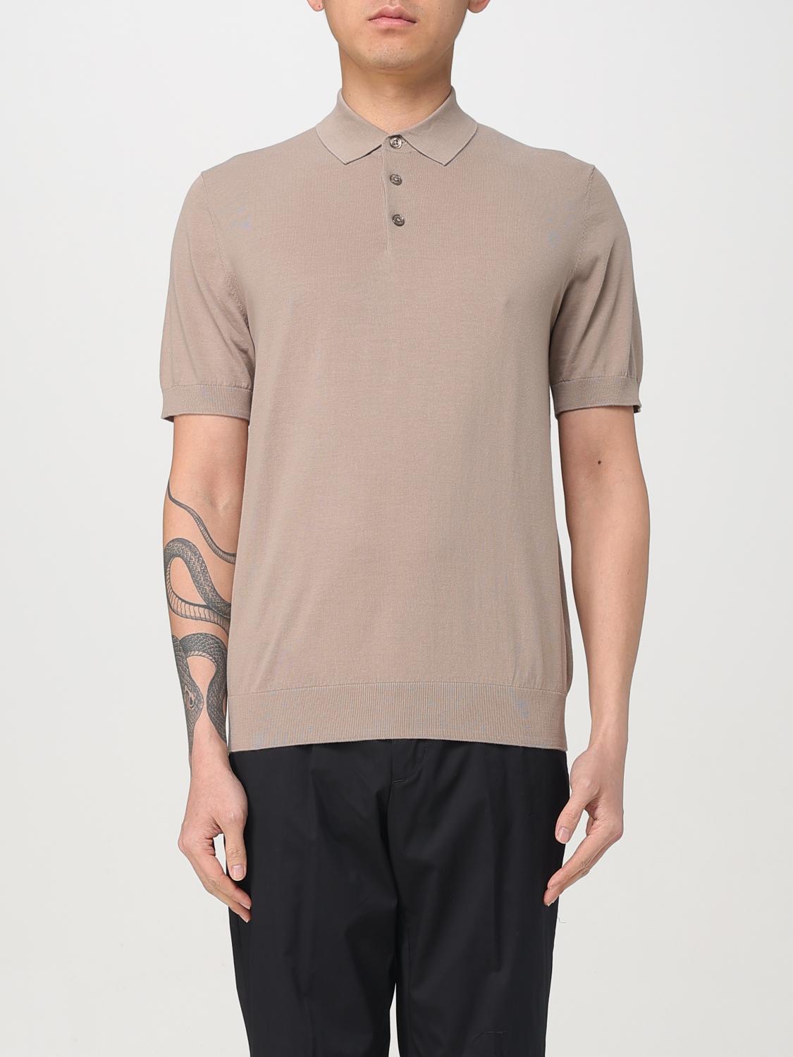 Shop Paolo Pecora Polo Shirt  Men Color Beige
