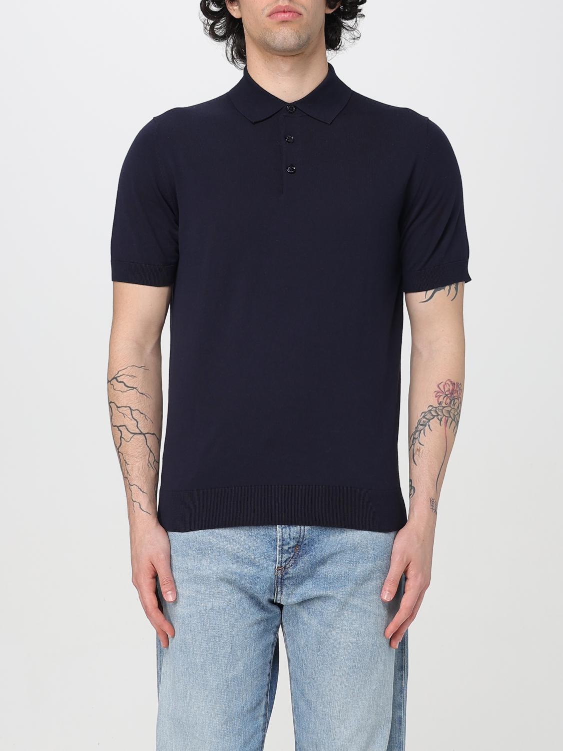 Shop Paolo Pecora Polo Shirt Men Color Navy