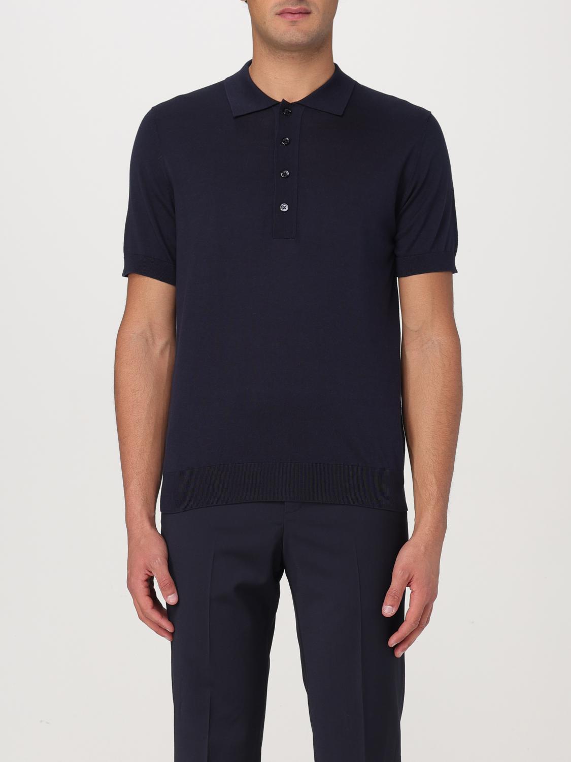 Shop Paolo Pecora Polo Shirt Men Color Blue
