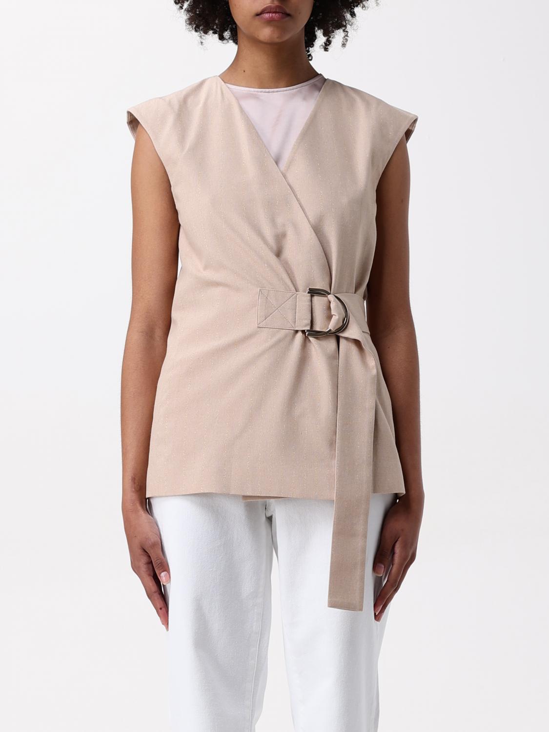 Liu •jo Liu Jo Gilet Con Chiusura Thereale Oro In Brown