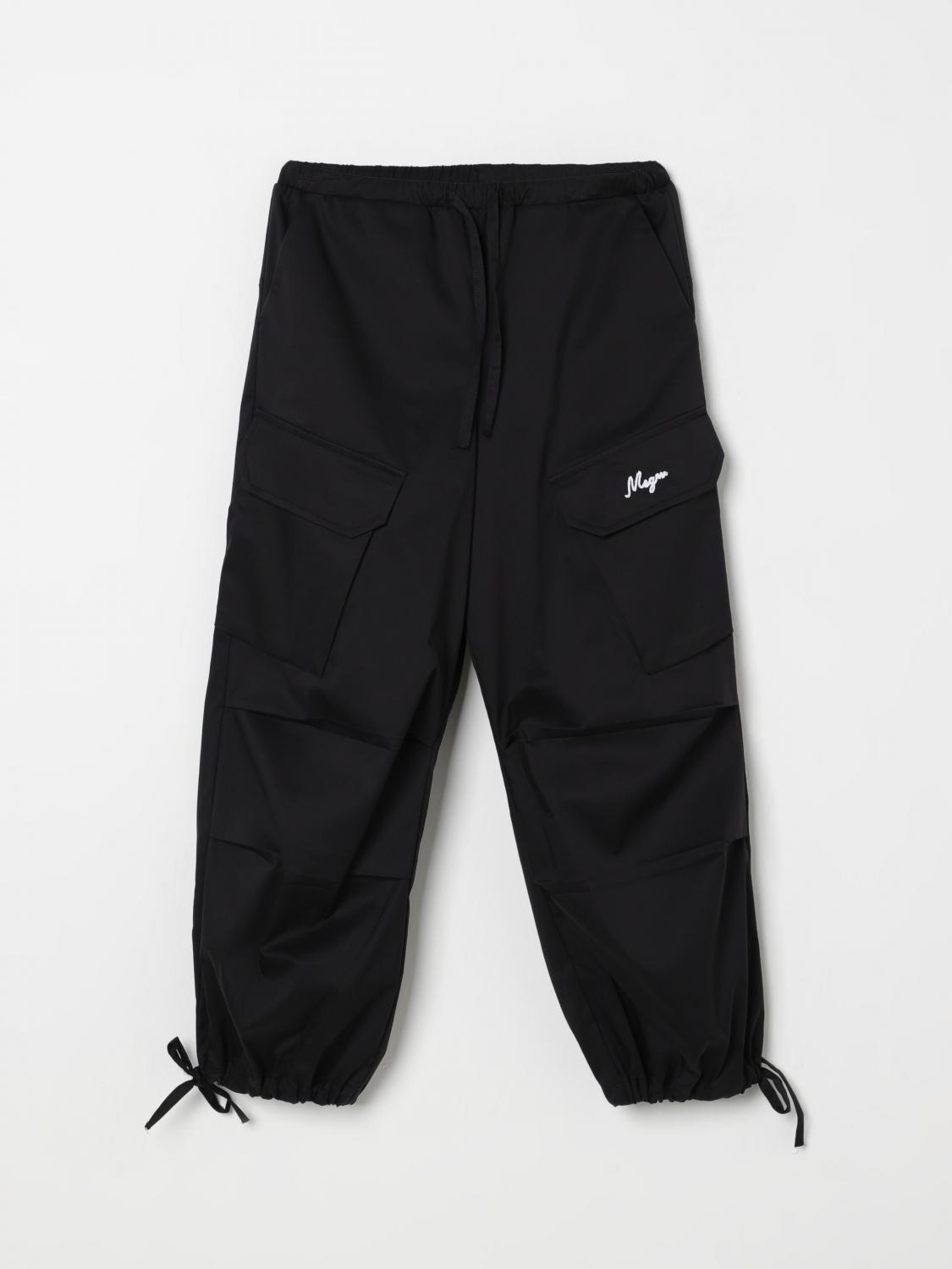 Shop Msgm Pants Kids Kids Color Black