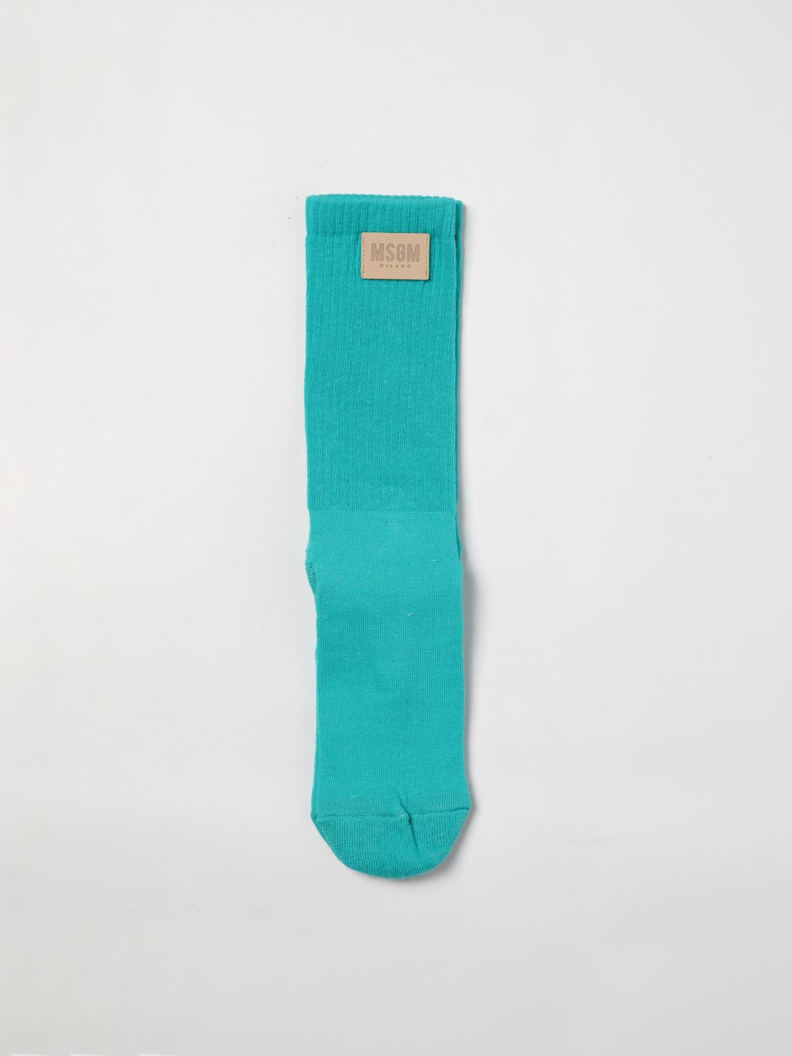Shop Msgm Socks Kids Kids Color Blue