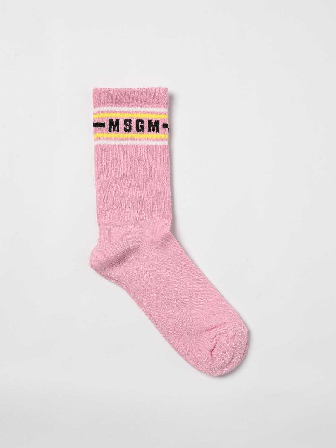 Shop Msgm Socks Kids Kids Color Pink