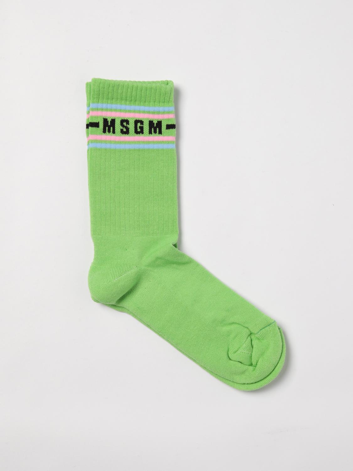 Shop Msgm Socks Kids Kids Color Green