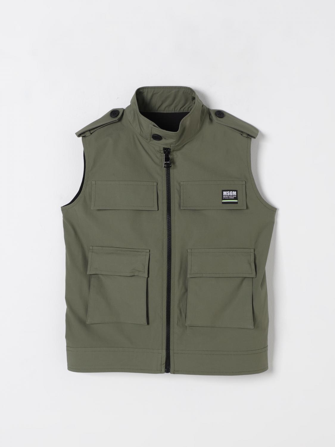 Msgm Waistcoat Kids Kids Color Green In Green